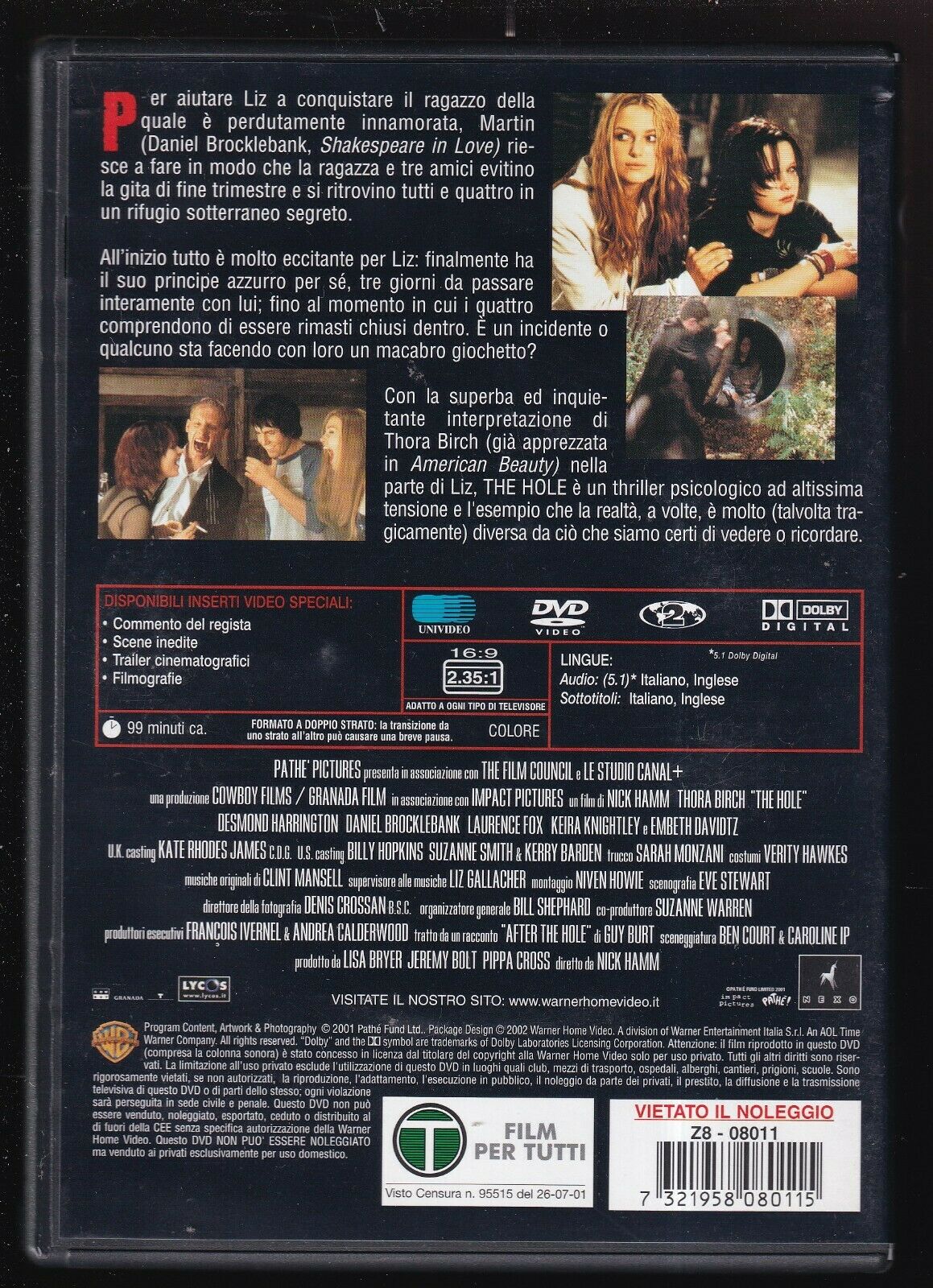 EBOND The Hole (2001) DVD DB792111