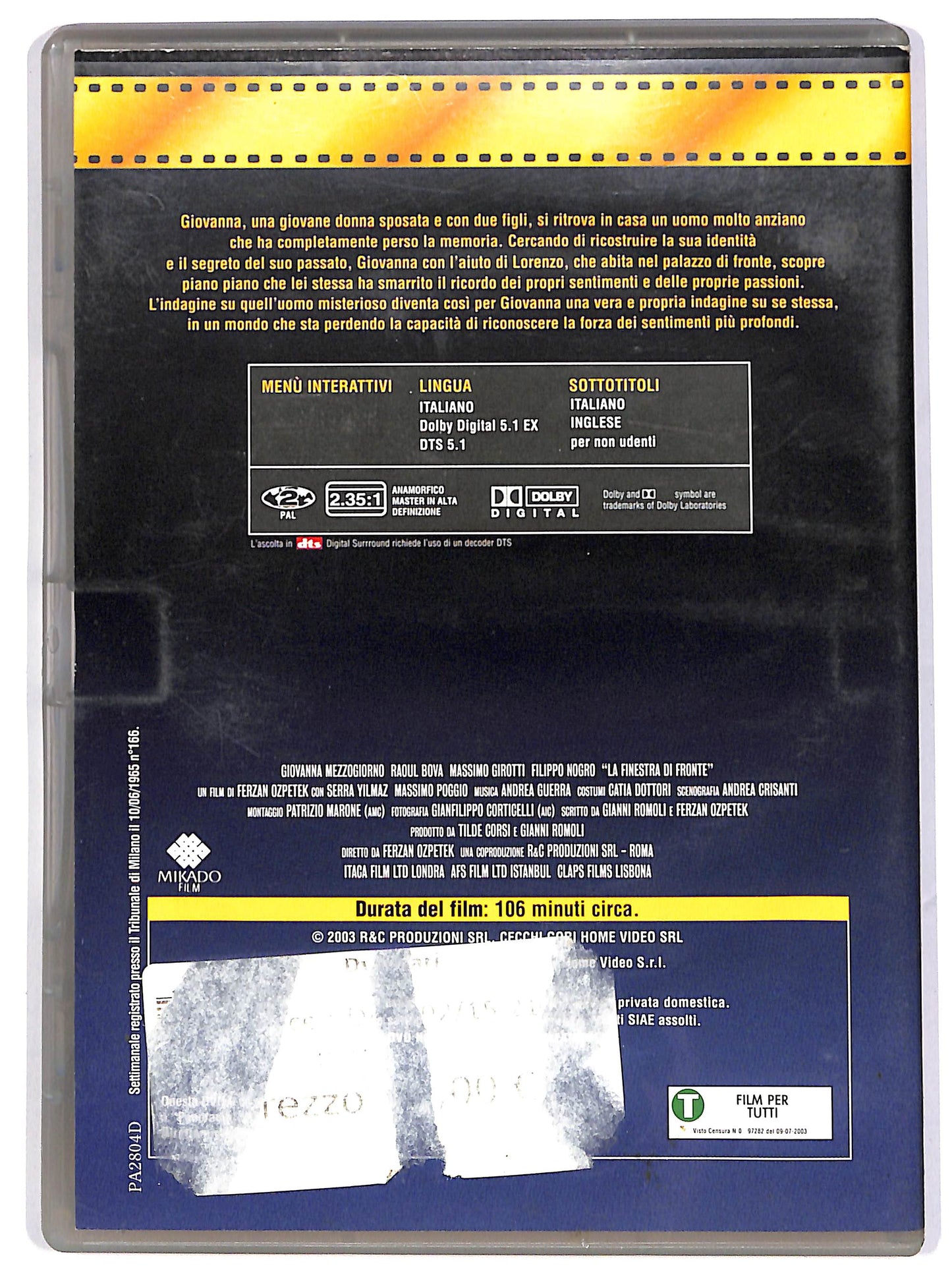 EBOND La finestra di fronte EDITORIALE DVD DB792115