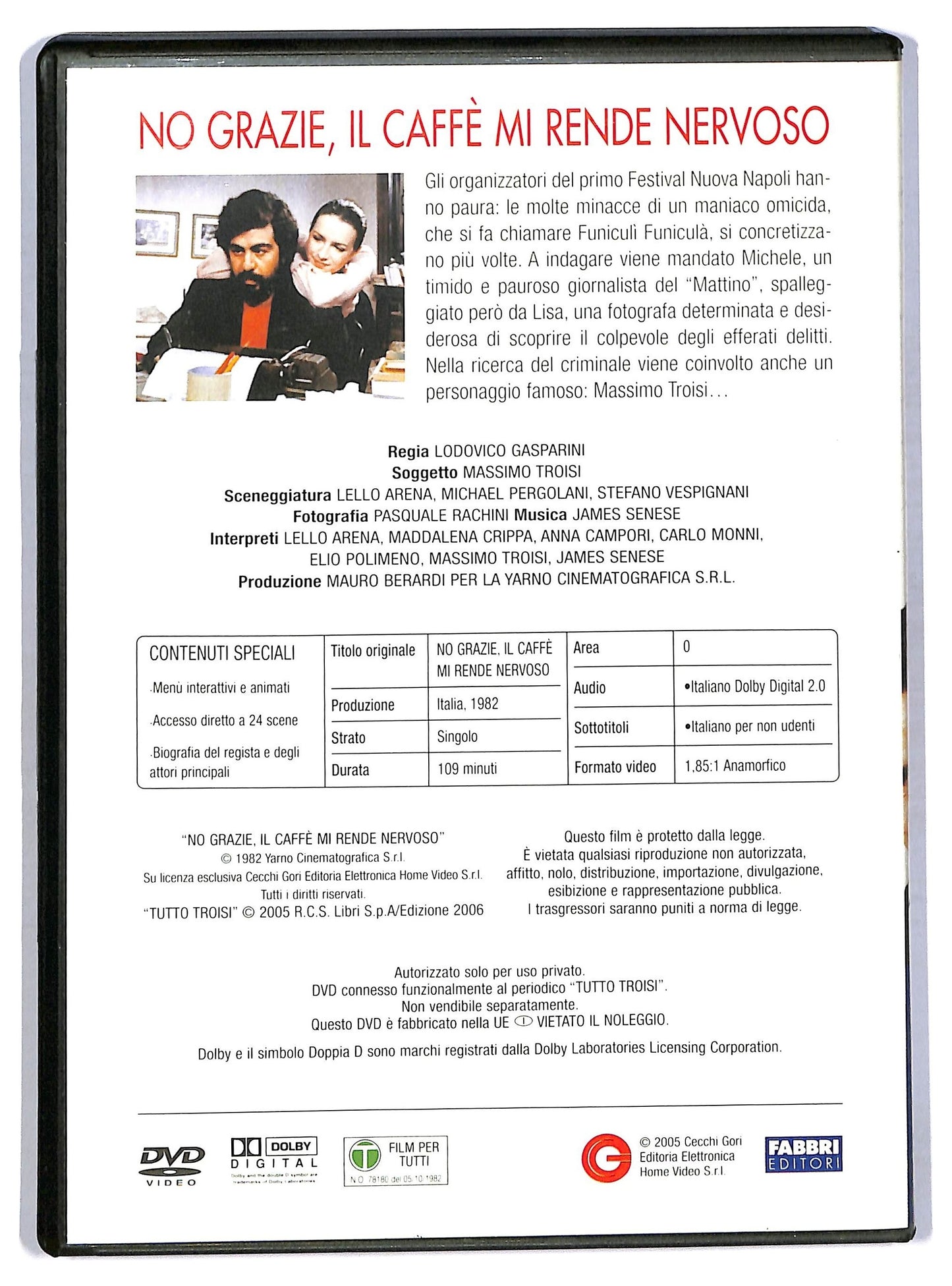 EBOND Tutto Troisi - No grazie il caffe mi rende nervoso EDITORIALE DVD DB792130