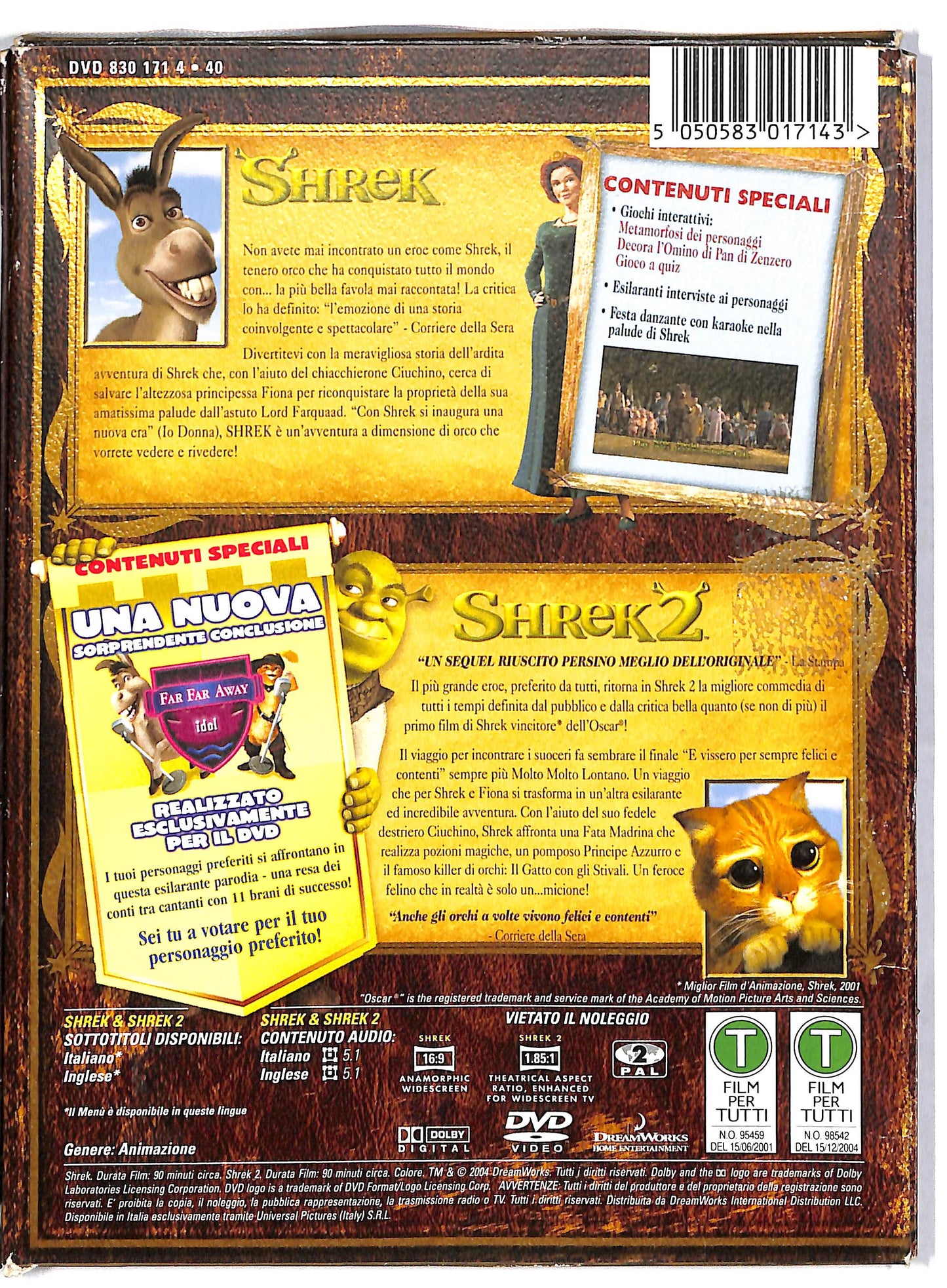 EBOND Shrek + Shrek 2 (2 dvd) DVD DB794447