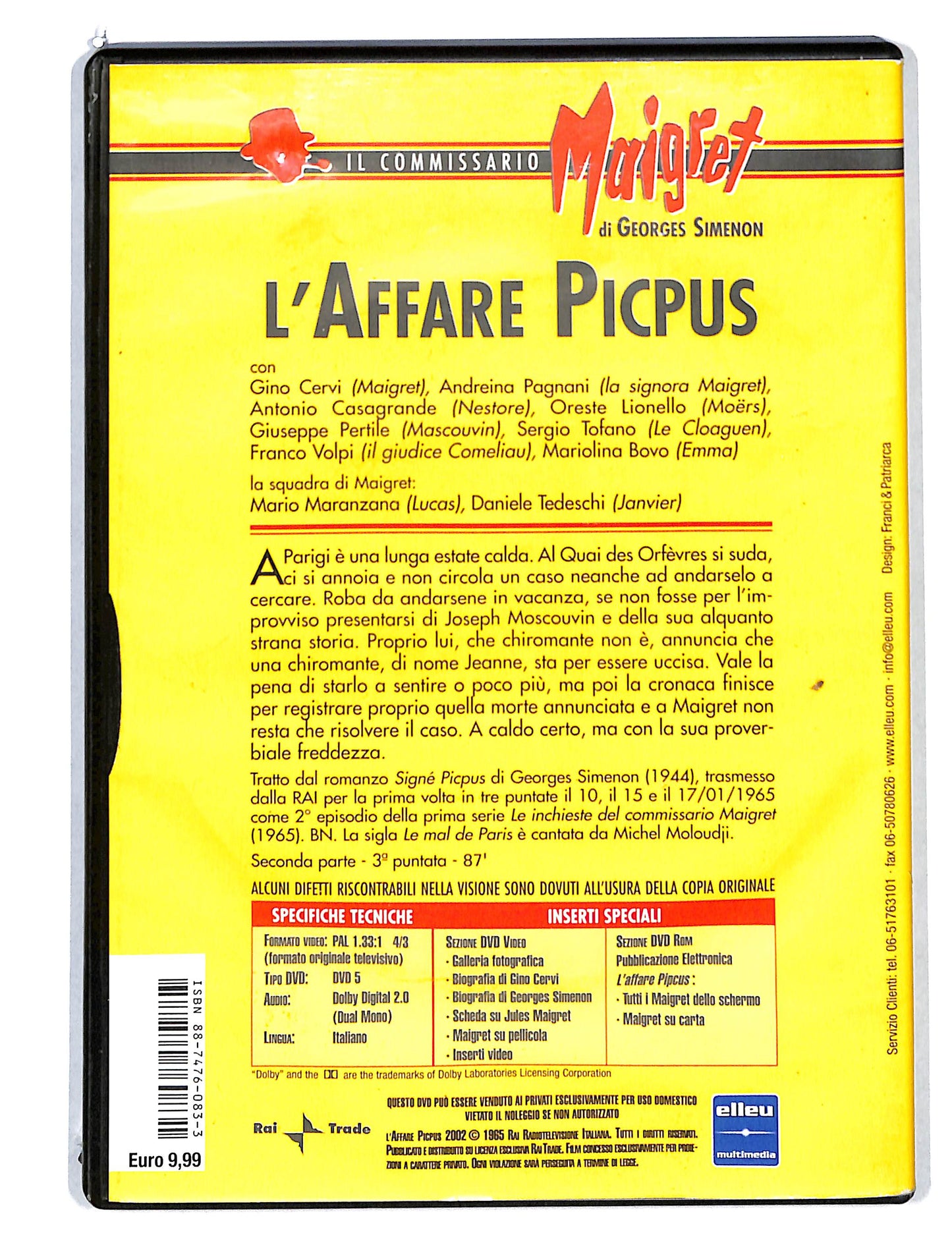 EBOND Il Commissario Maigret l'affare Picpus seconda parte 3 puntata DVD DB794626