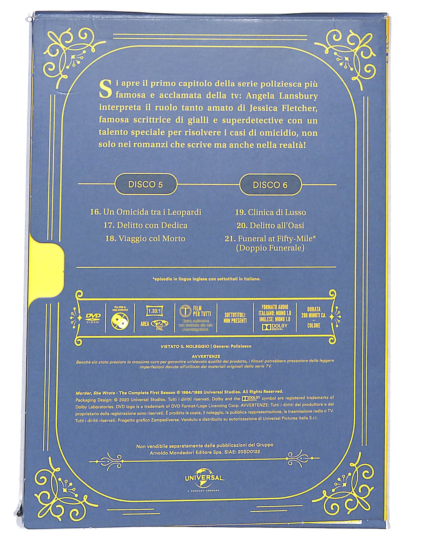 EBOND La Signora in Giallo Stagione 1 disco 5 - 6 EDITORIALE DVD DB794639