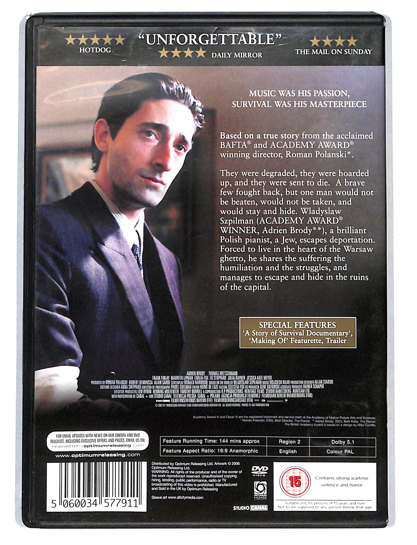 EBOND The Pianist - Edizione: Regno Unito DVD DB794827