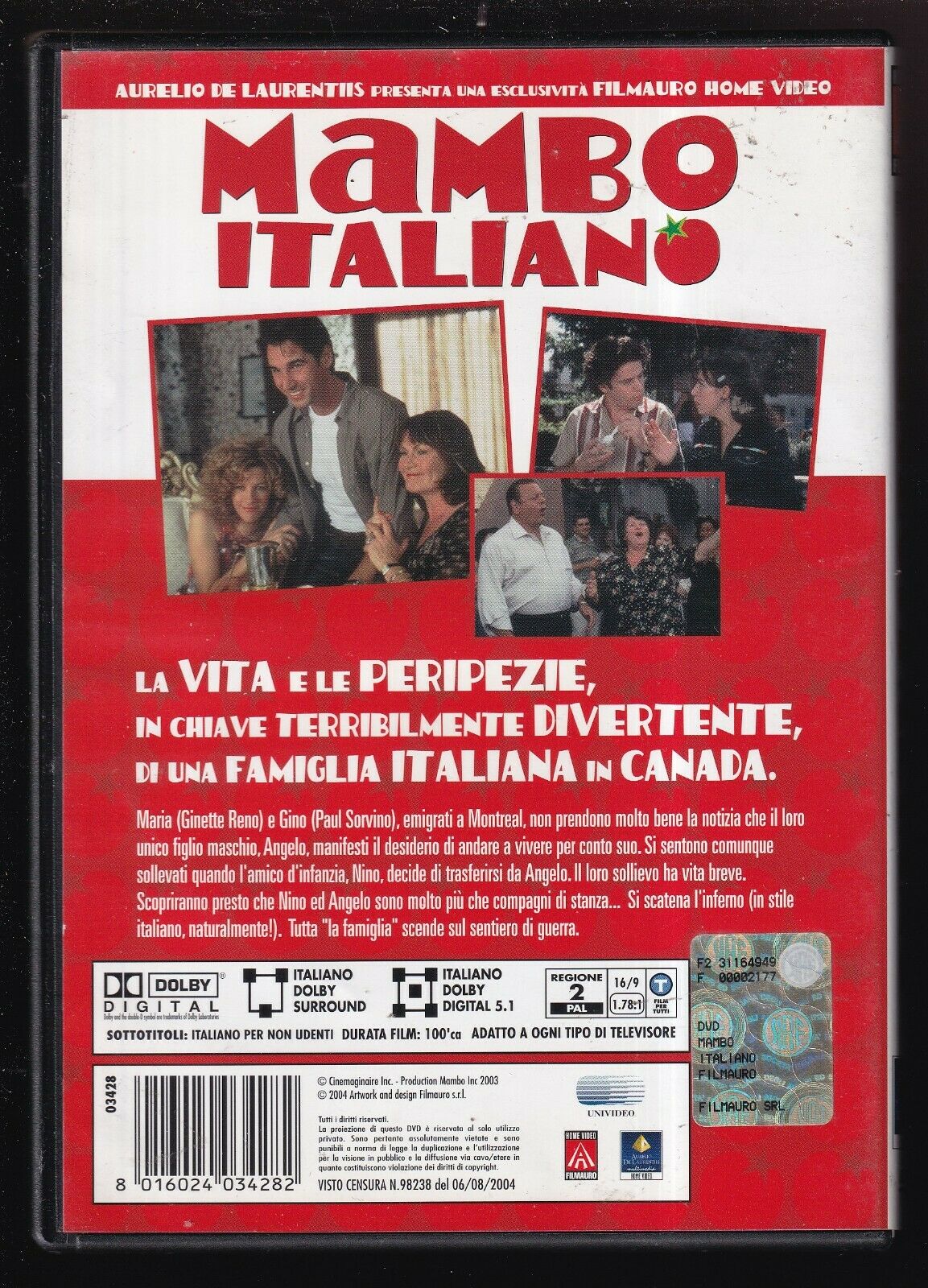 EBOND Mambo Italiano Ex Noleggio DVD DB796113