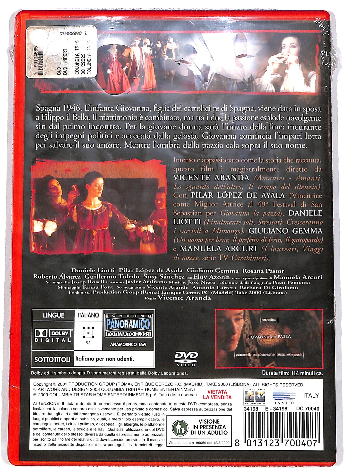 EBOND Giovanna la pazza (film 2001) Noleggio DVD DB796161