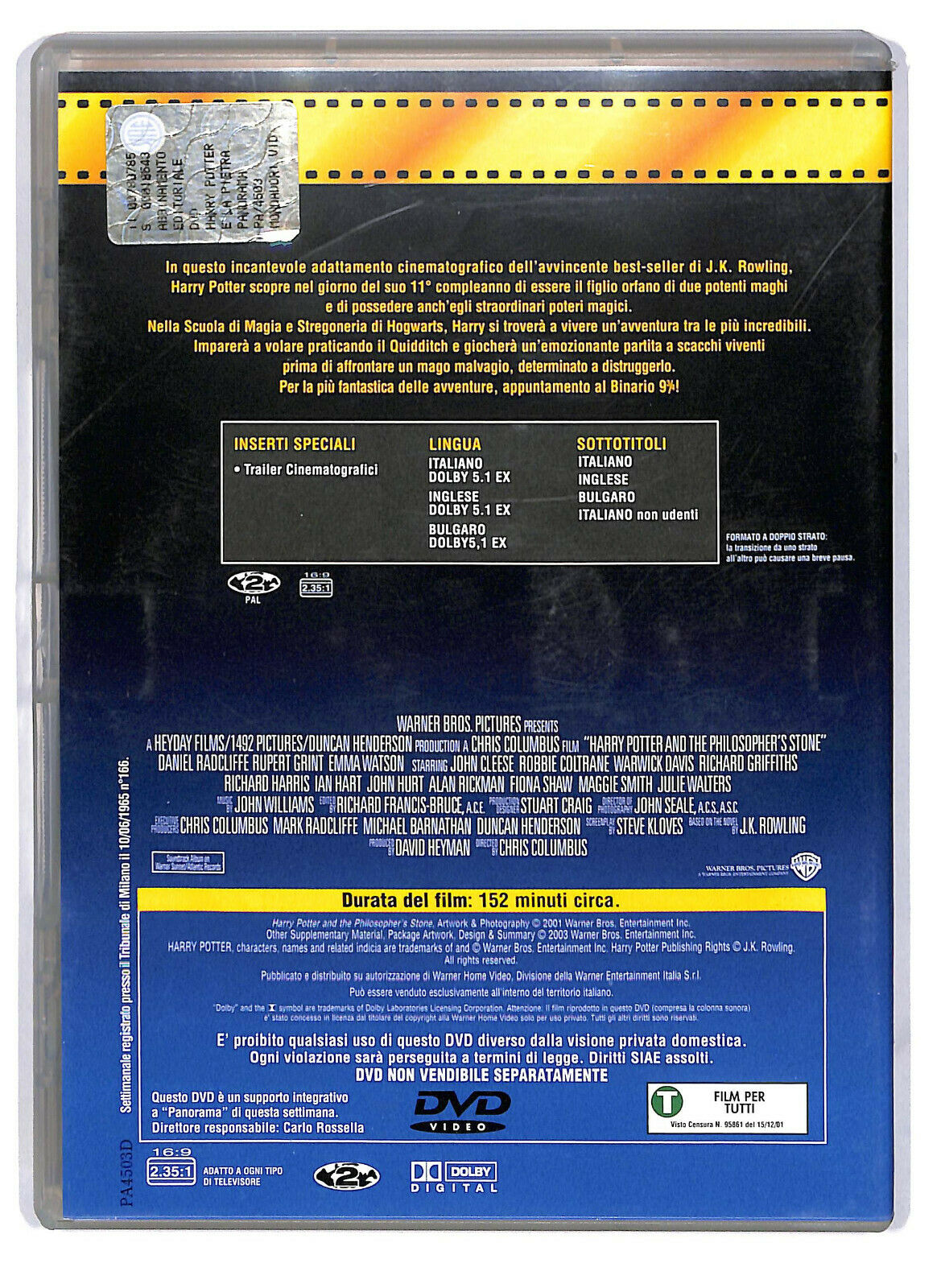EBOND Harry Potter E La Pietra Filosofale Editoriale DVD DB798131