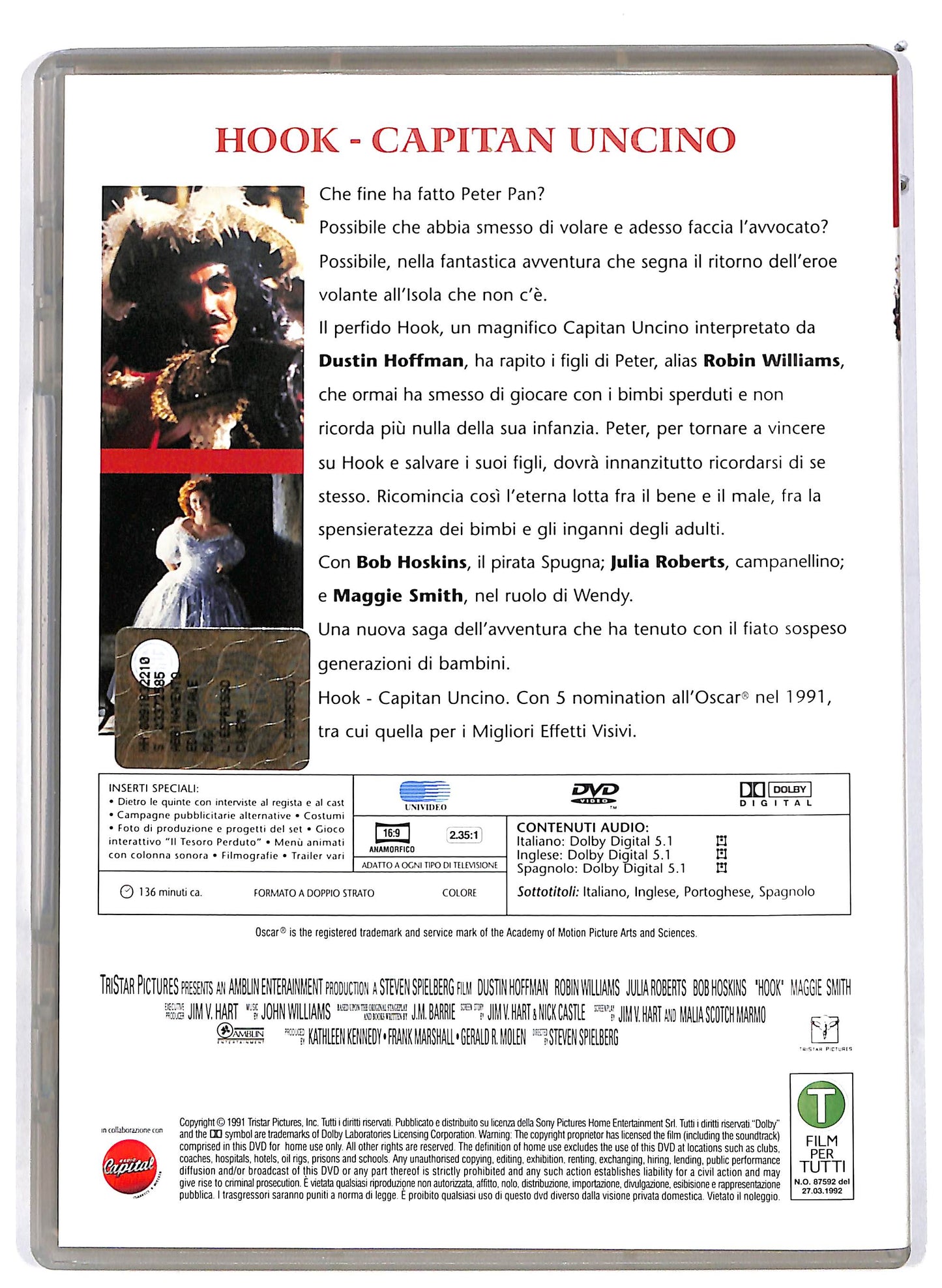 EBOND Hook Capitan Uncino EDITORIALE DVD DB798143