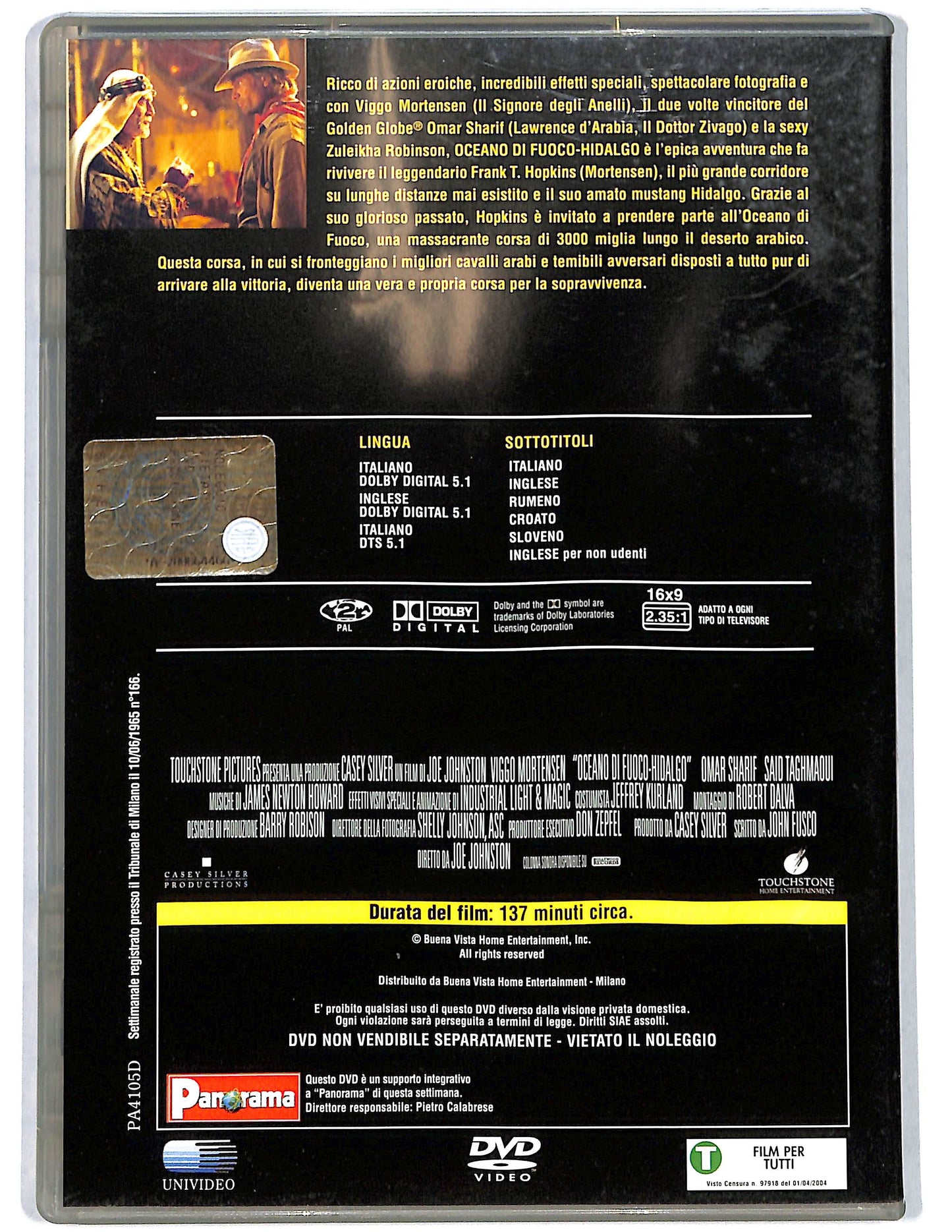 EBOND Oceano di fuoco - Hidalgo EDITORIALE DVD DB798158