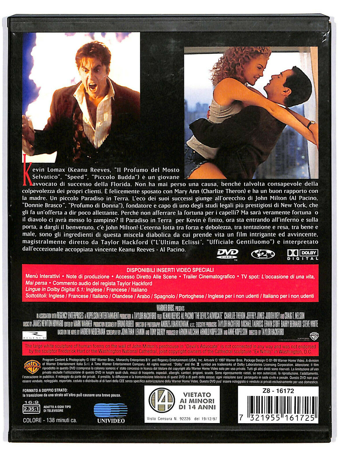 EBOND L'avvocato Del Diavolo Snapper DVD DB798248