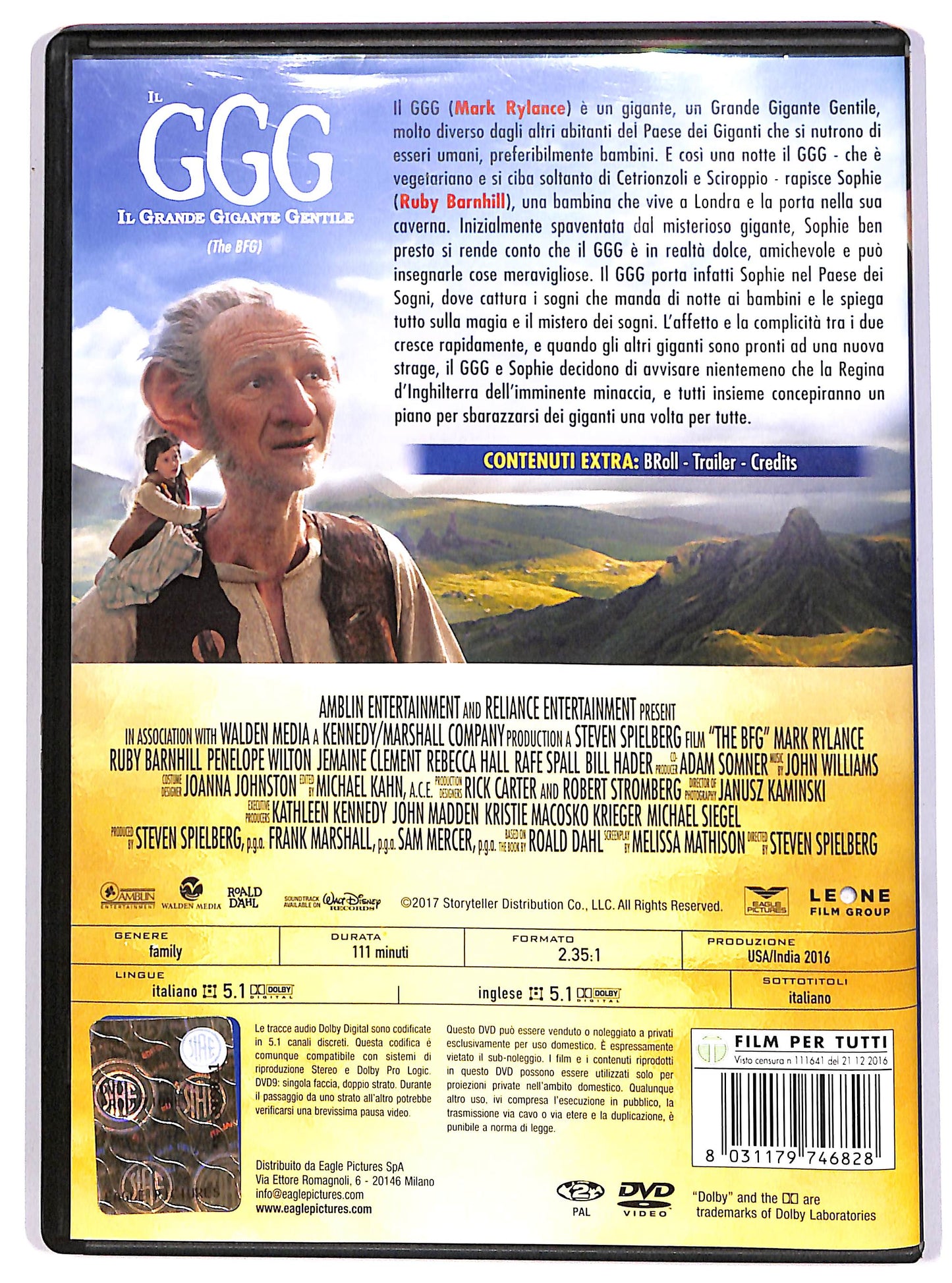 EBOND Il GGG - Il grande gigante gentile NOLEGGIO DVD DB798460