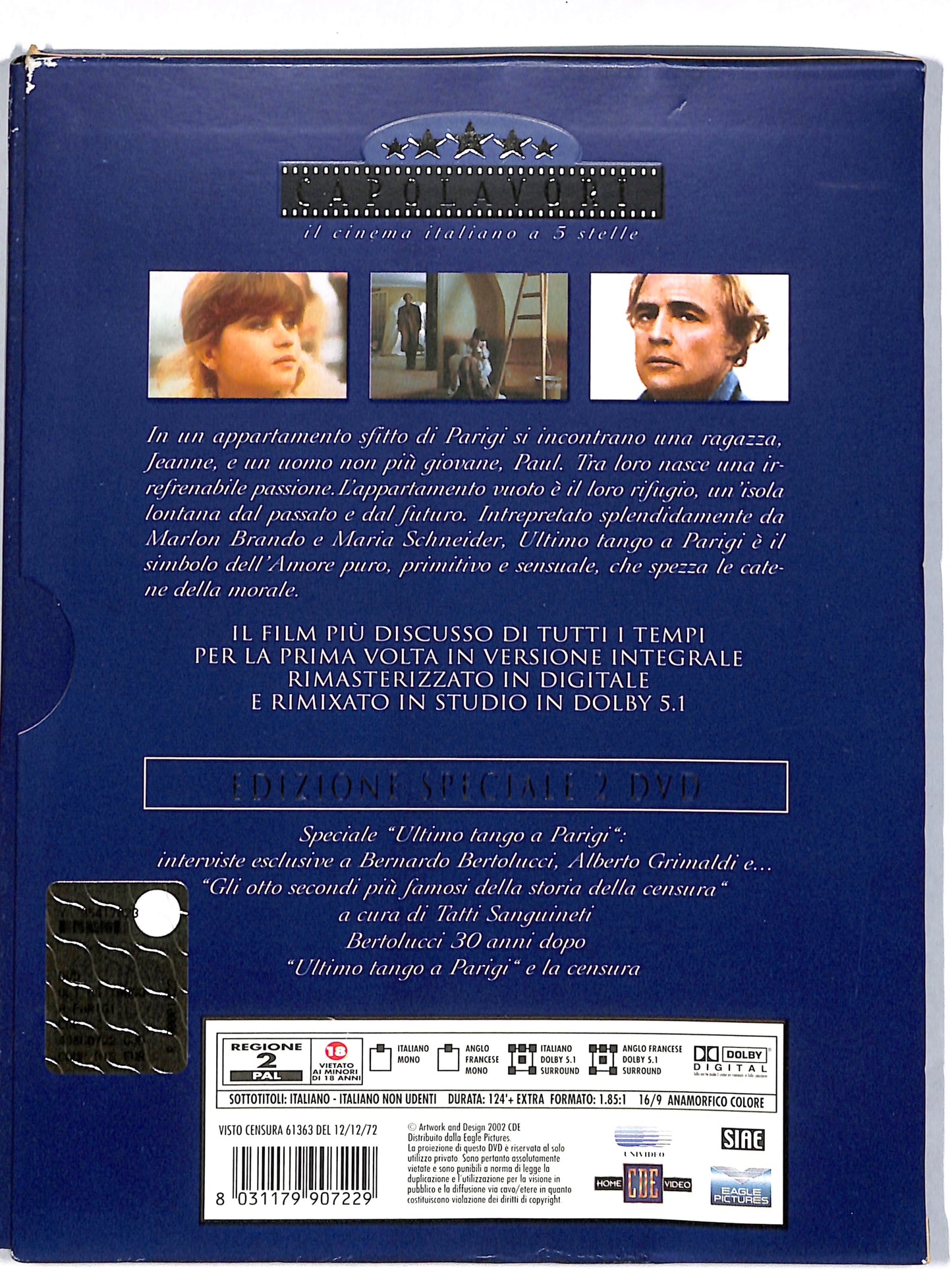 EBOND Ultimo tango a Parigi DIGIPACK NOLEGGIO DVD DB798737