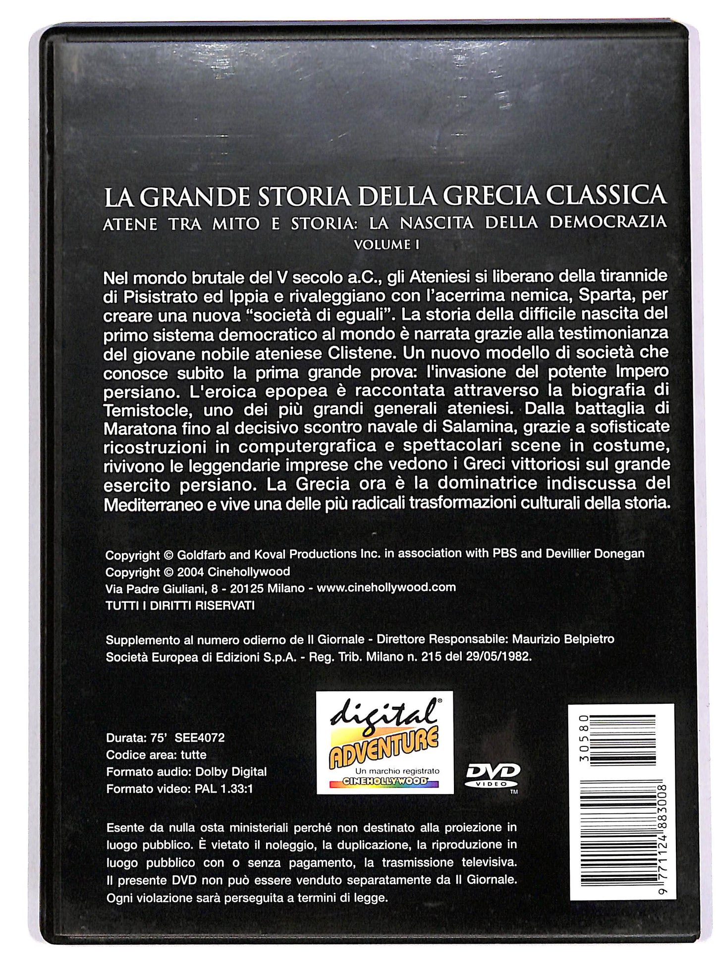 EBOND La grande storia della Grecia classica - Volume 1 EDITORIALE DVD DB799613