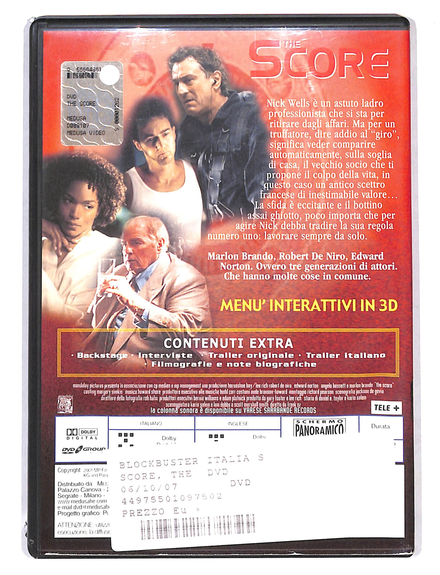 EBOND The Score NOLEGGIO DVD DB800127