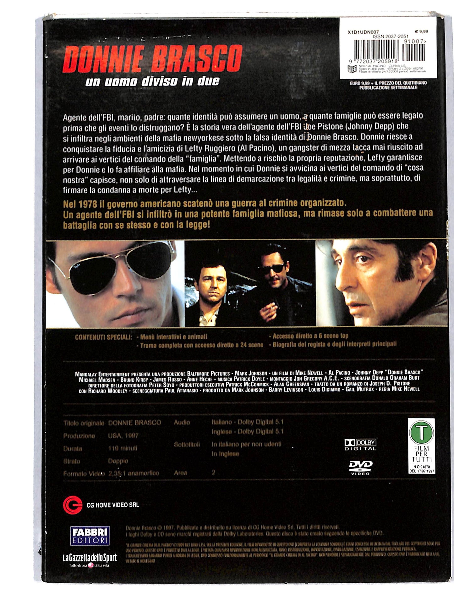 EBOND Donnie Brasco un uomo diviso in due EDITORIALE DVD DB800443