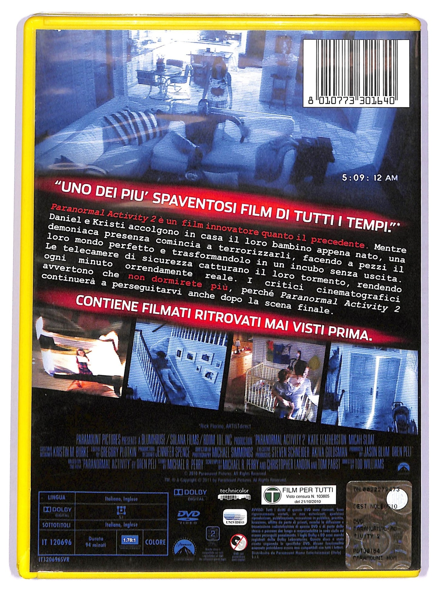 EBOND Paranormal 2 Activity Ex Noleggio DVD DB801603