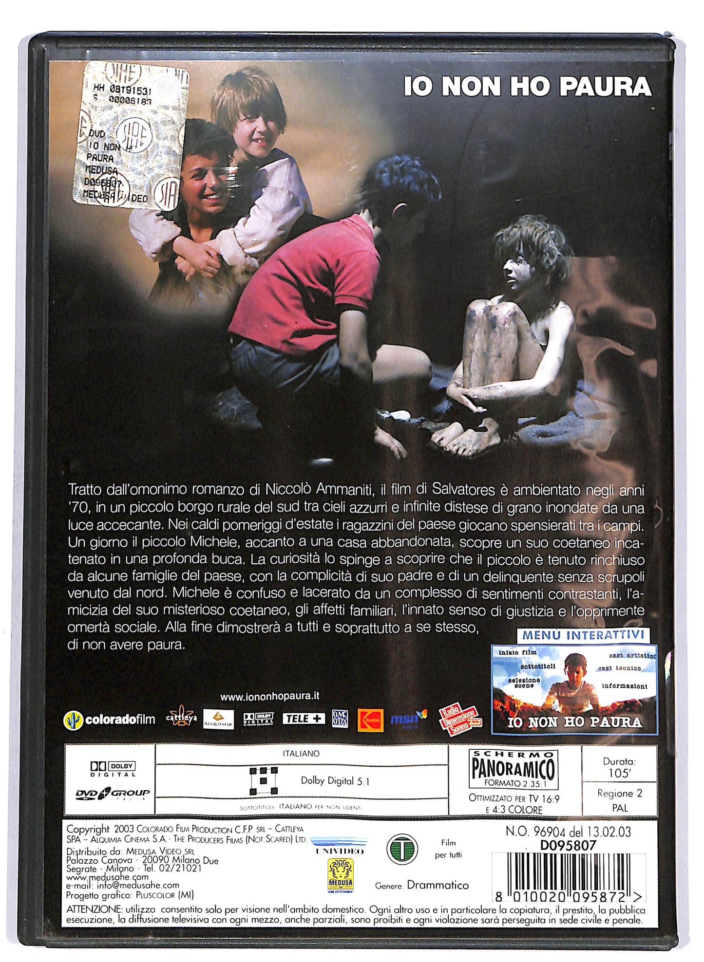 EBOND Io non ho Paura NOLEGGIO DVD DB802827