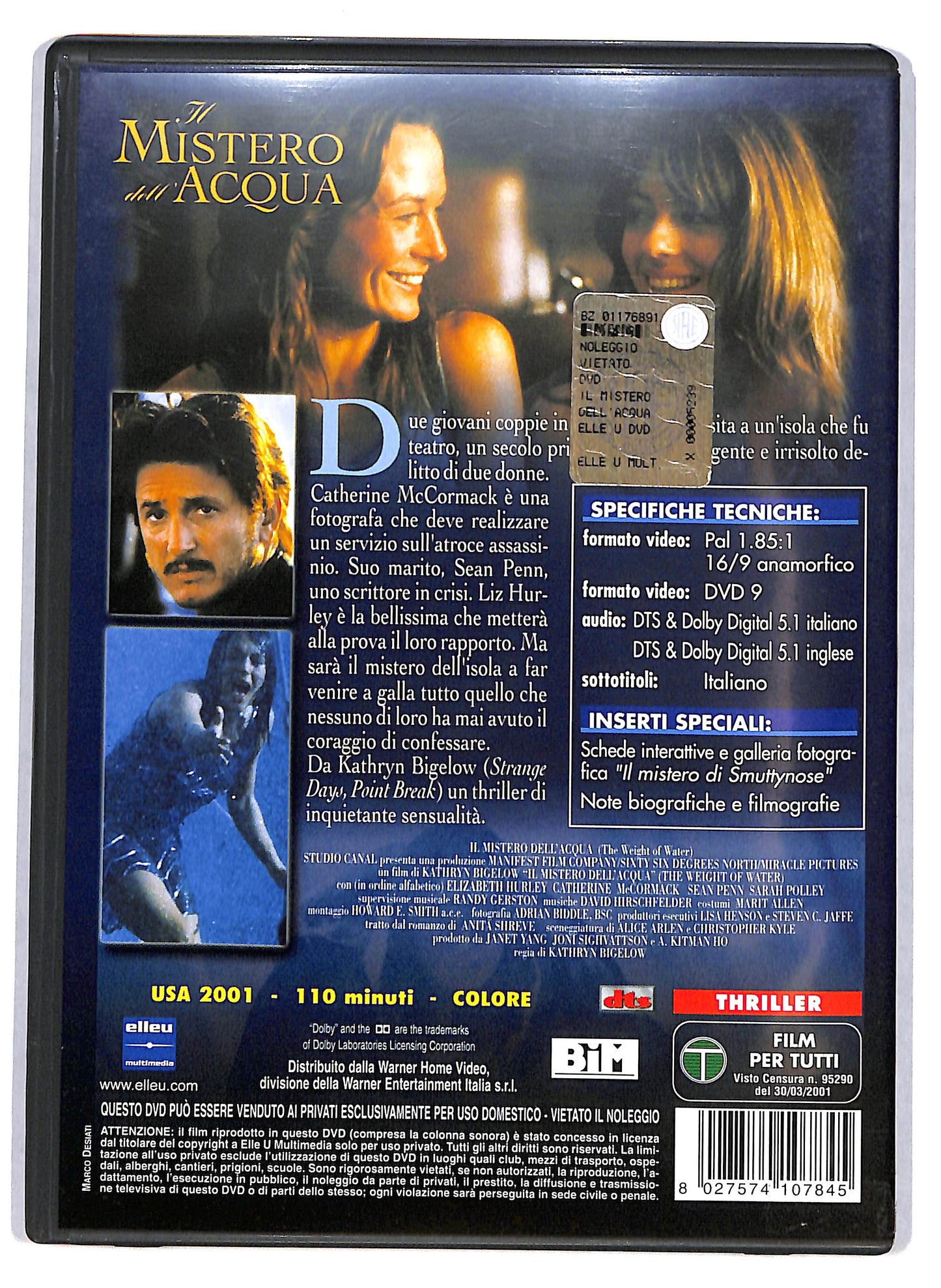 EBOND Il mistero dell'acqua NOLEGGIO DVD DB802860