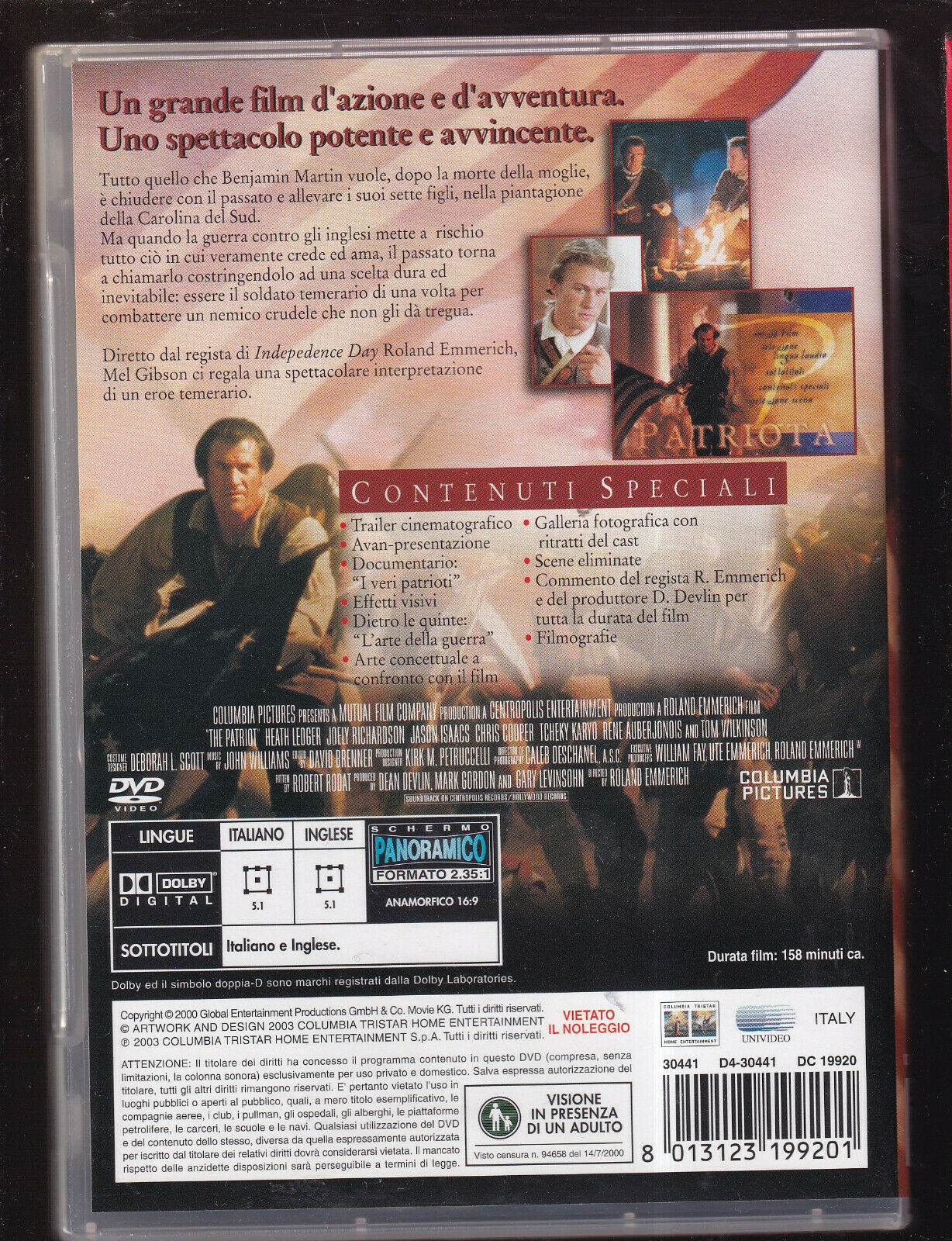 EBOND Il Patriota NOLEGGIO DVD DB802862