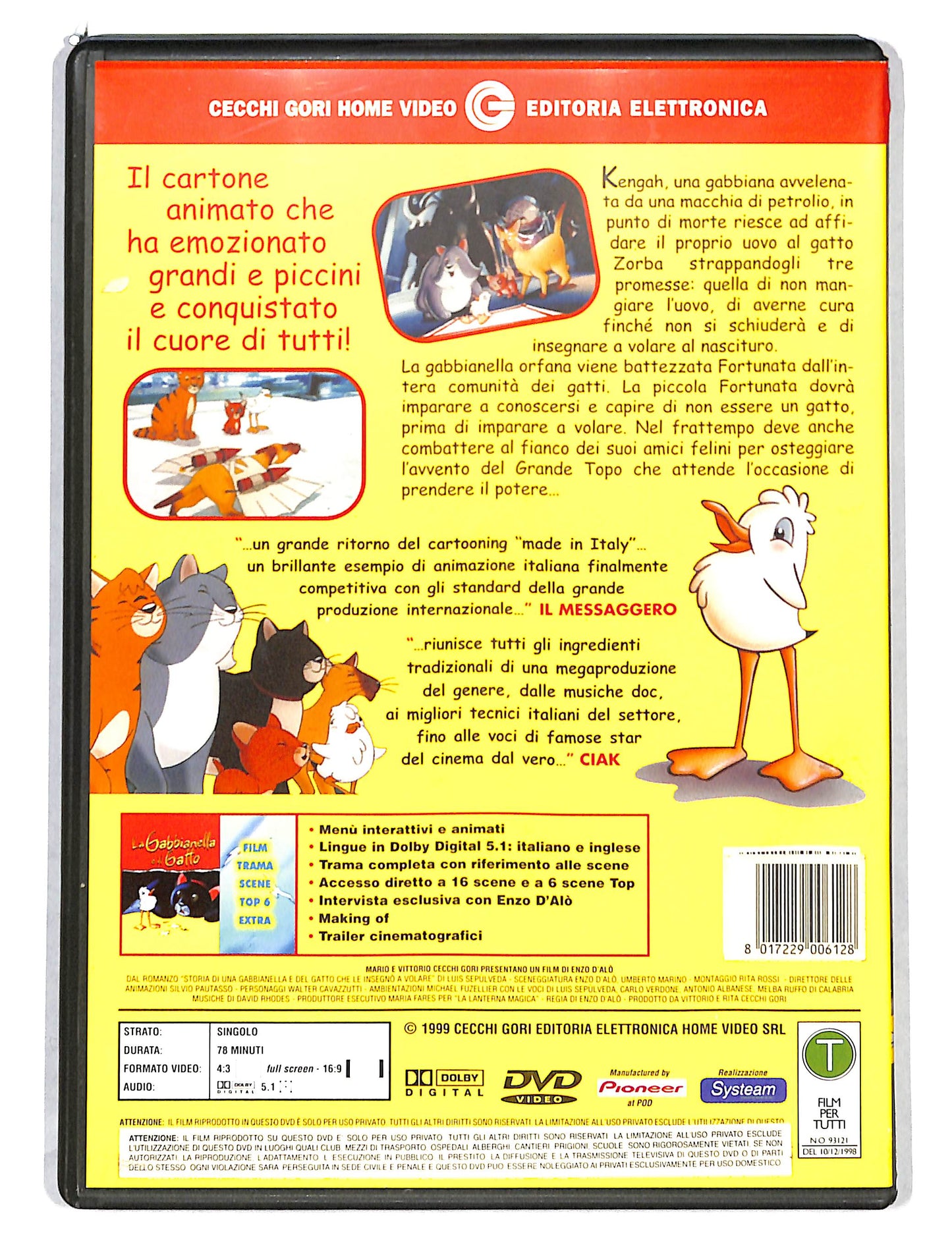 EBOND La Gabbianella e il Gatto NOLEGGIO DVD DB804350