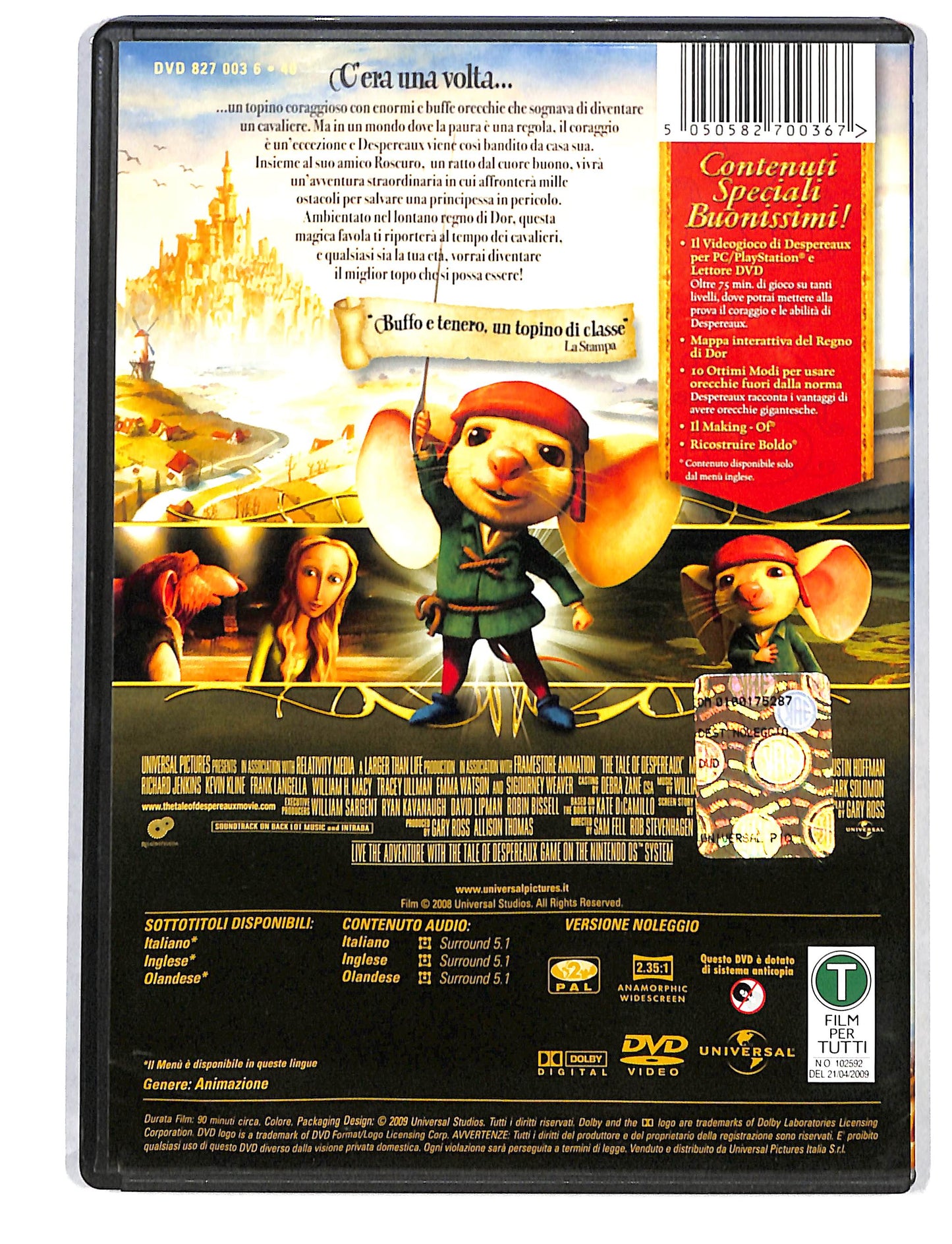 EBOND Le Avventure del Topino Despereaux NOLEGGIO DVD DB804358