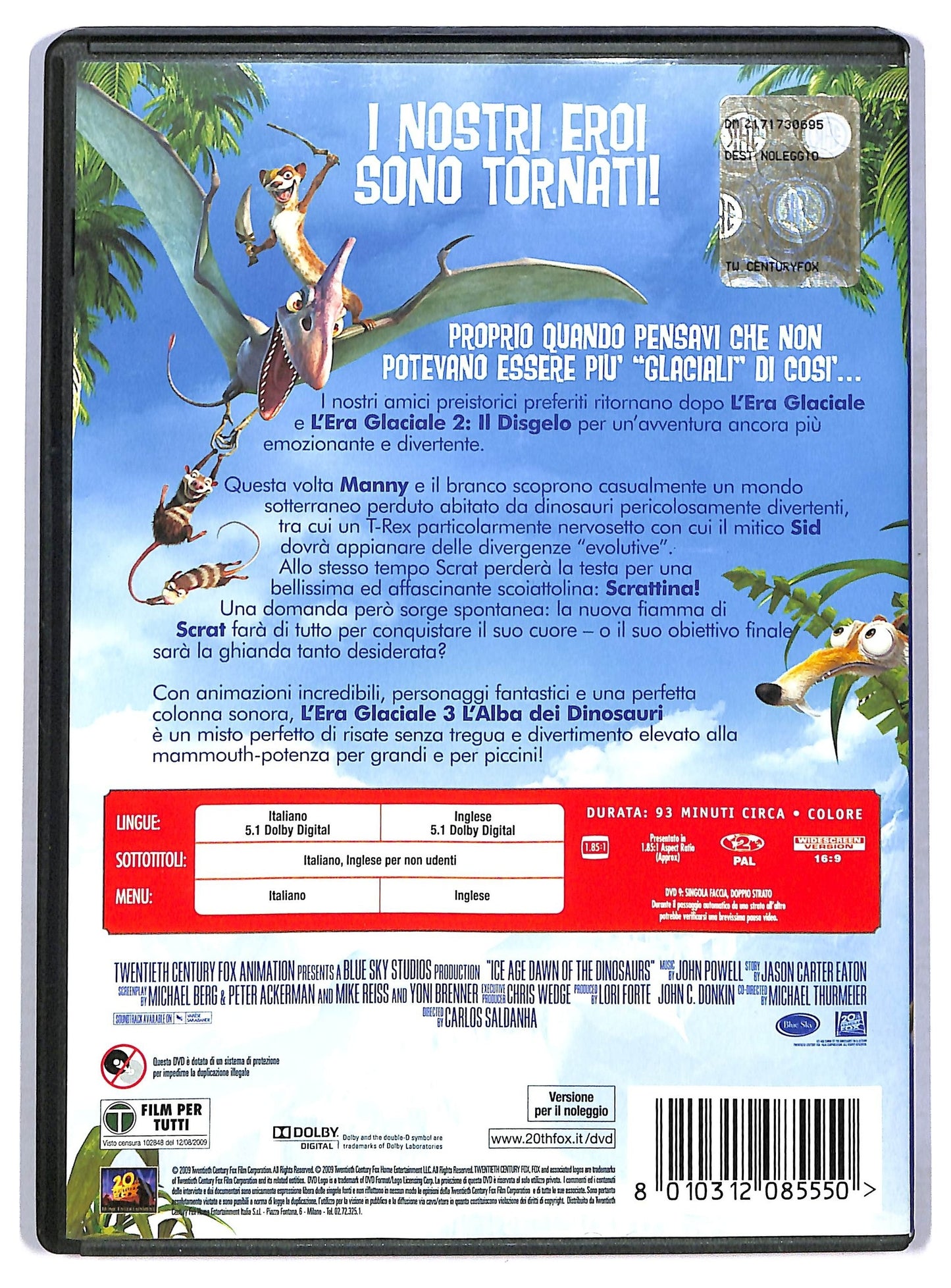 EBOND L'Era Glaciale 3 - L'Alba Dei Dinosauri NOLEGGIO DVD DB805615