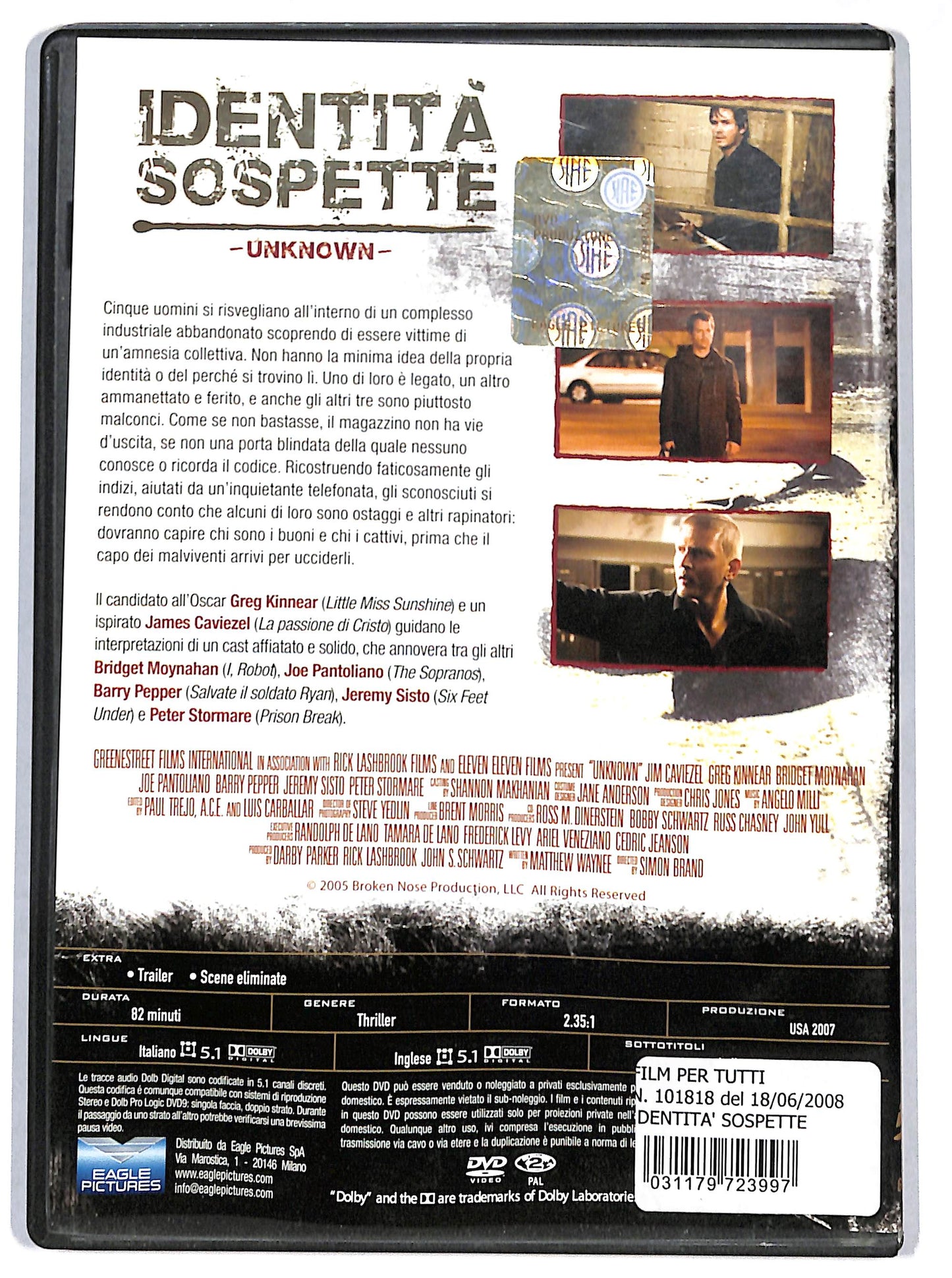 EBOND identita sospette NOLEGGIO DVD DB805947
