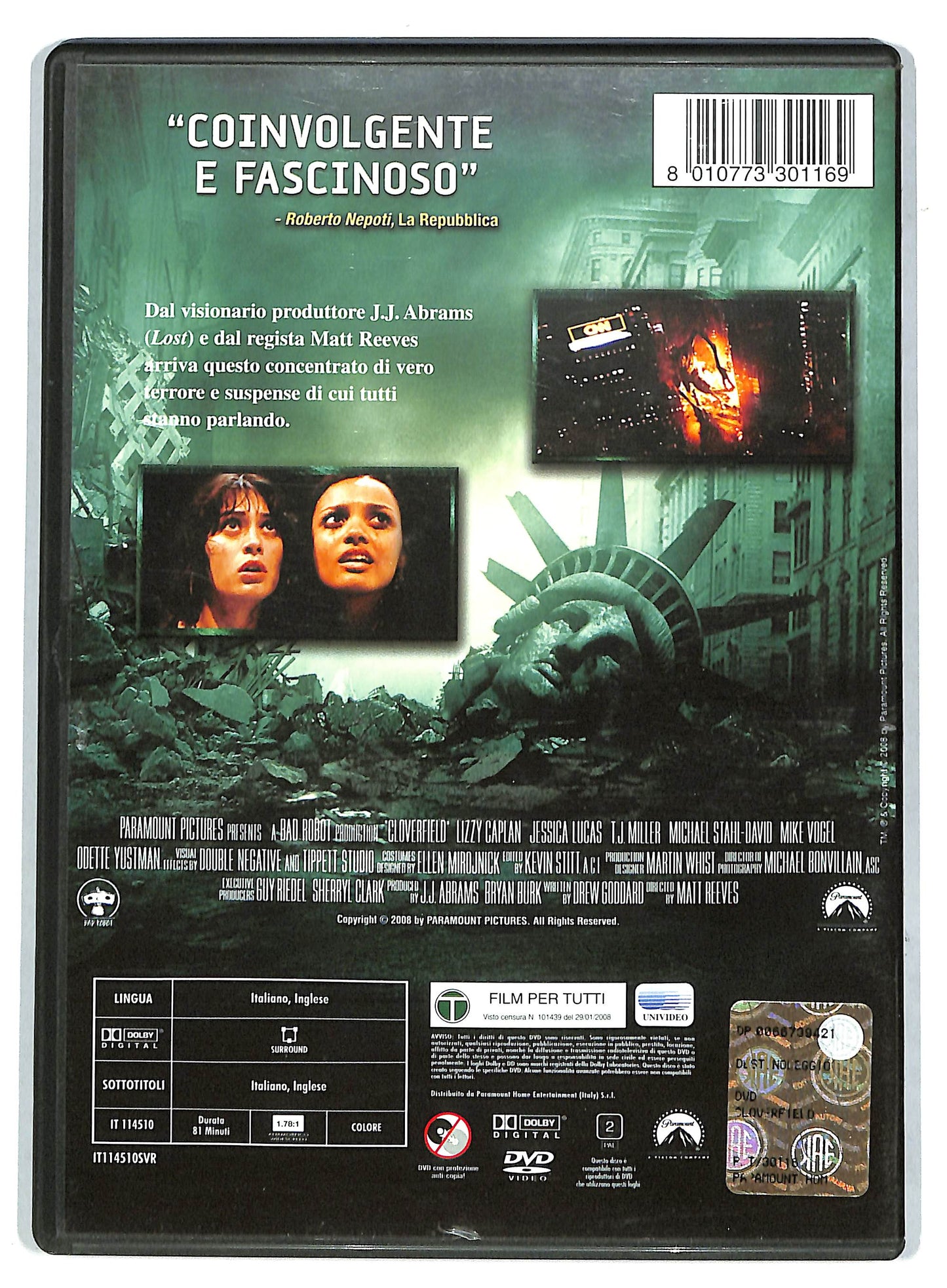 EBOND Cloverfield Noleggio NOLEGGIO DVD DB806647