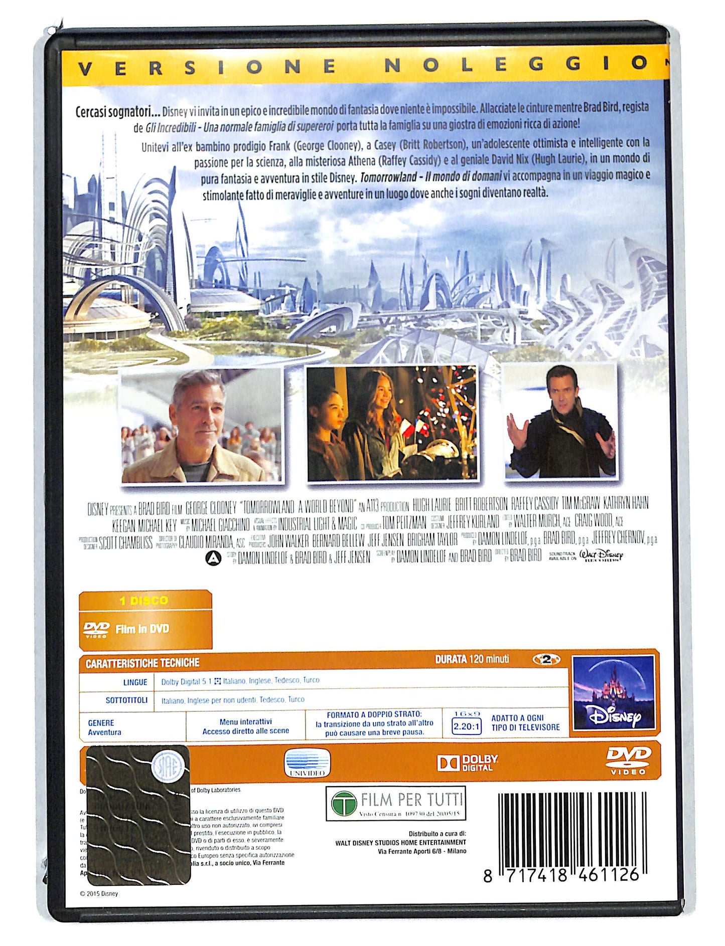 EBOND Tomorrowland il mondo di domani NOLEGGIO DVD DB807315