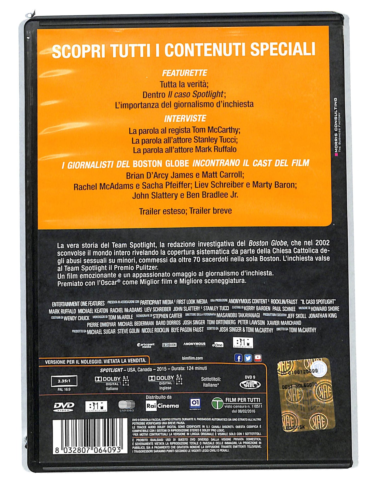 EBOND Il caso Spotlight NOLEGGIO DVD DB807319