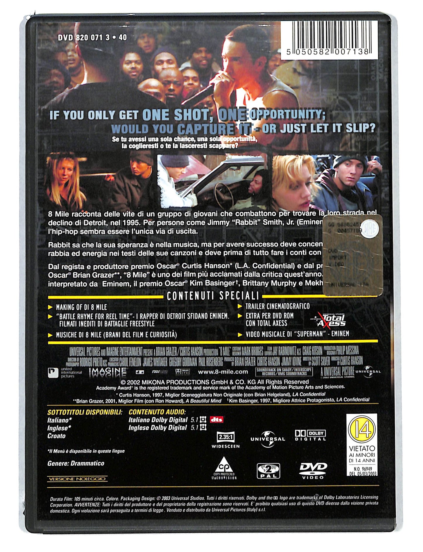 EBOND 8 MILE NOLEGGIO DVD DB807821