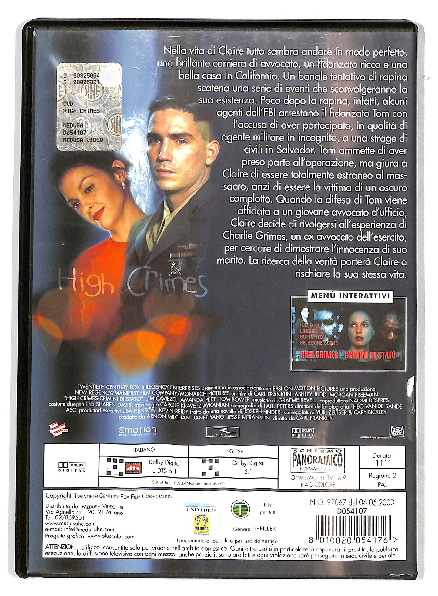 EBOND High Crimes - Crimini di stato NOLEGGIO DVD DB807833