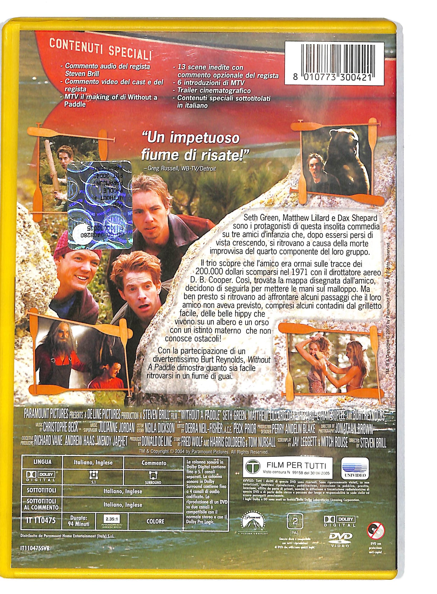 EBOND Without a Paddle Un tranquillo week-end di vacanza NOLEGGIO DVD DB808151