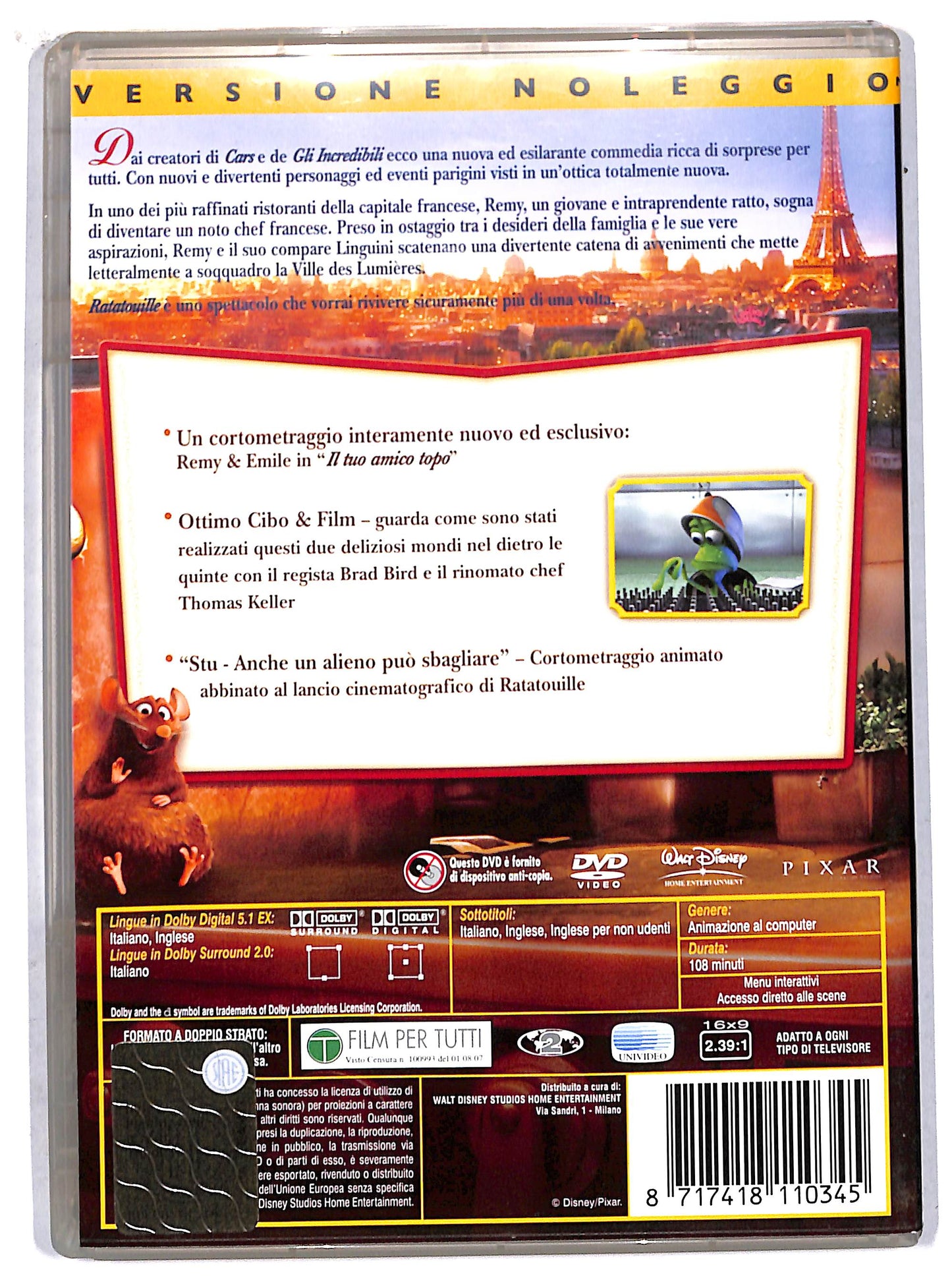 EBOND Ratatouille NOLEGGIO DVD DB808162