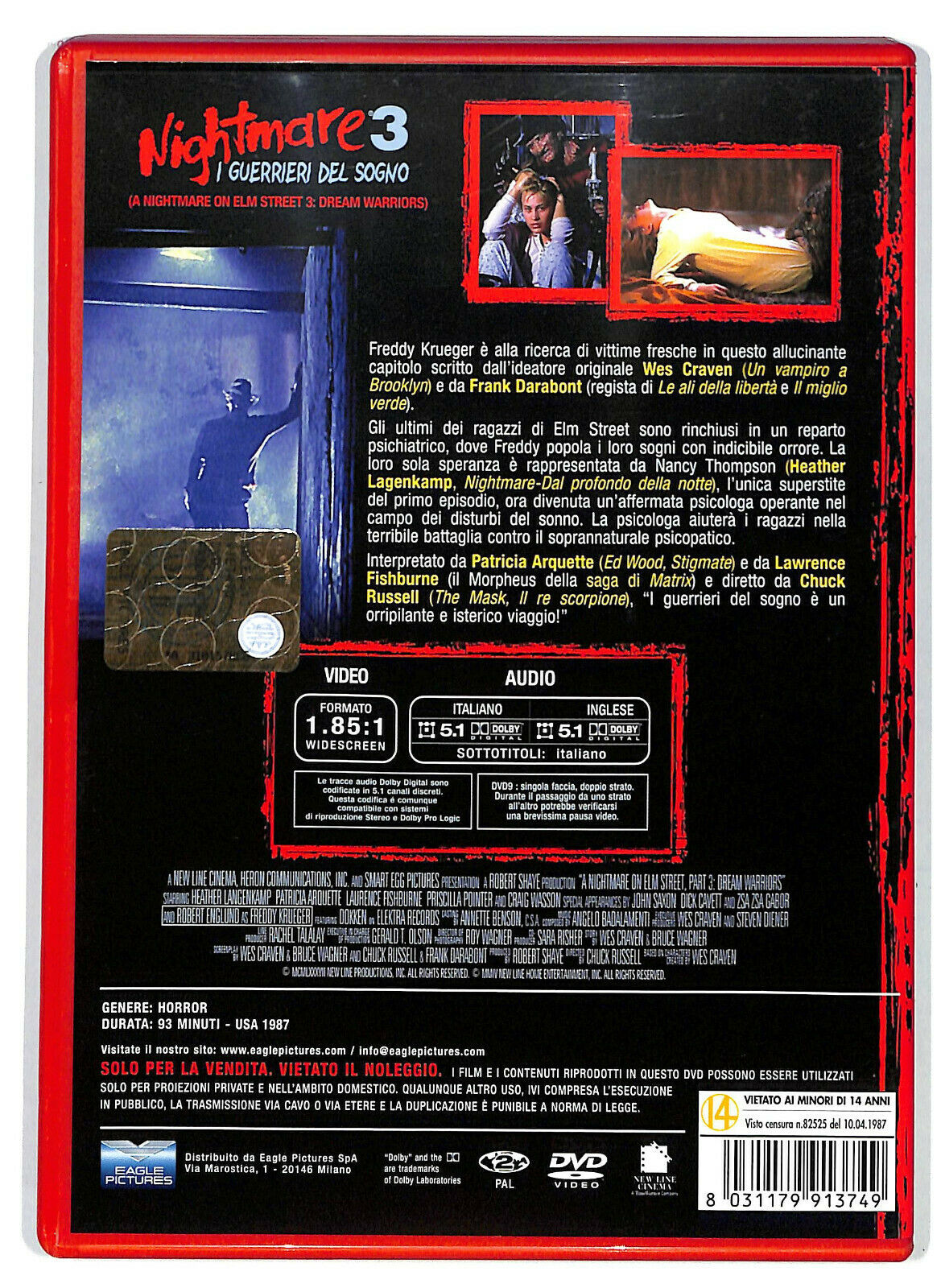 EBOND Nightmare 3 I Guerrieri Del Sogno DVD DB809849