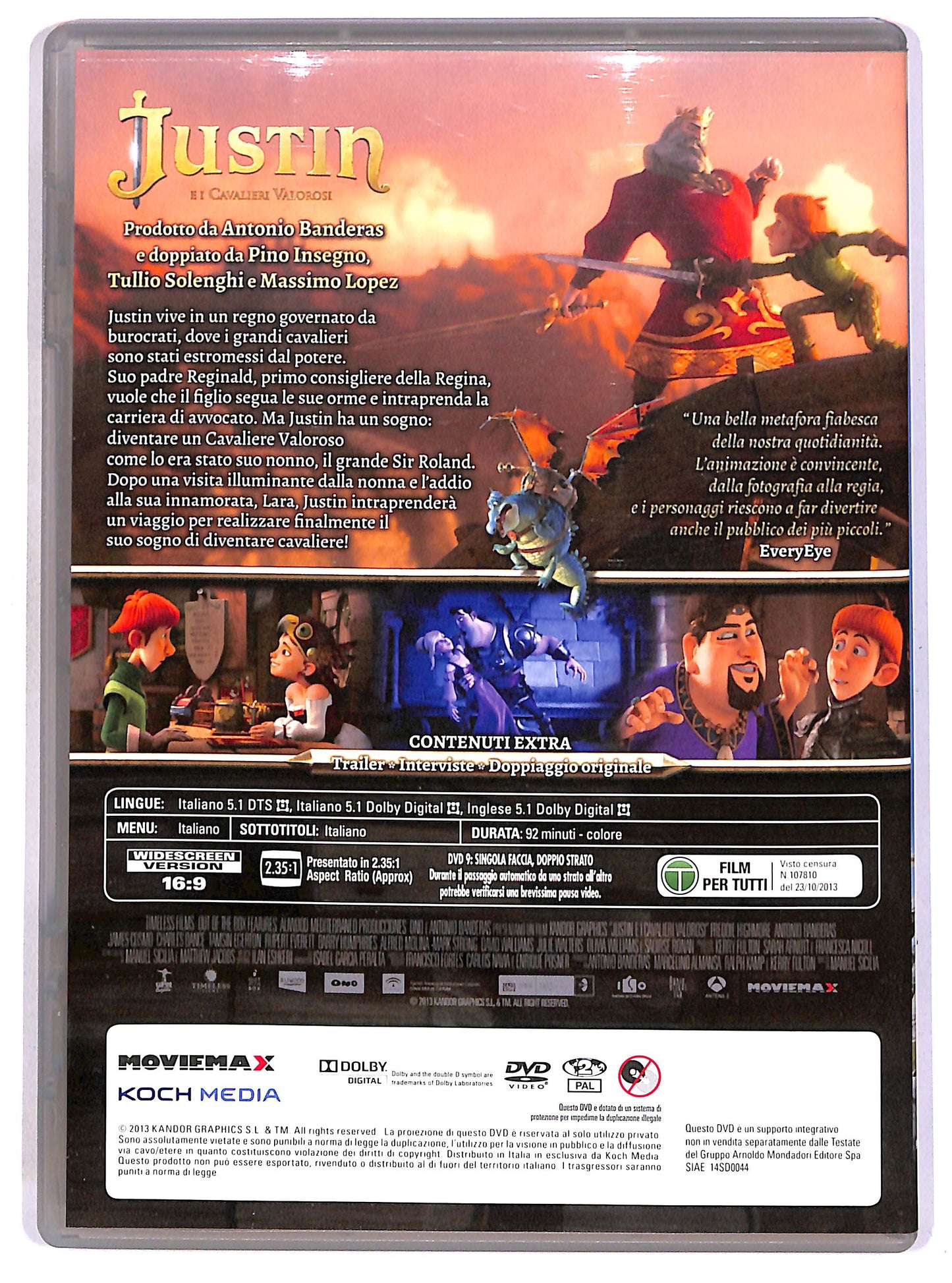 EBOND Justin e i cavalieri valorosi EDITORIALE DVD DB810141
