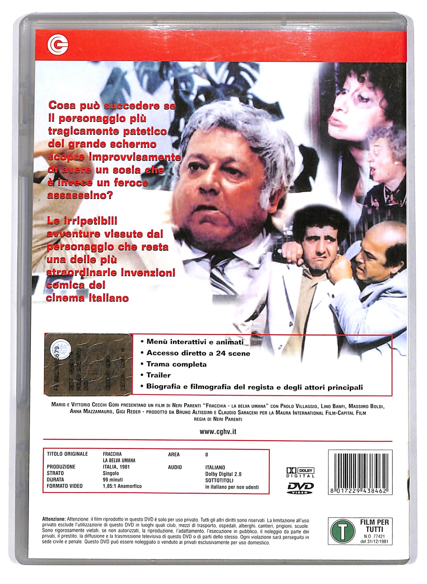 EBOND Fracchia la belva umana NOLEGGIO DVD DB810339