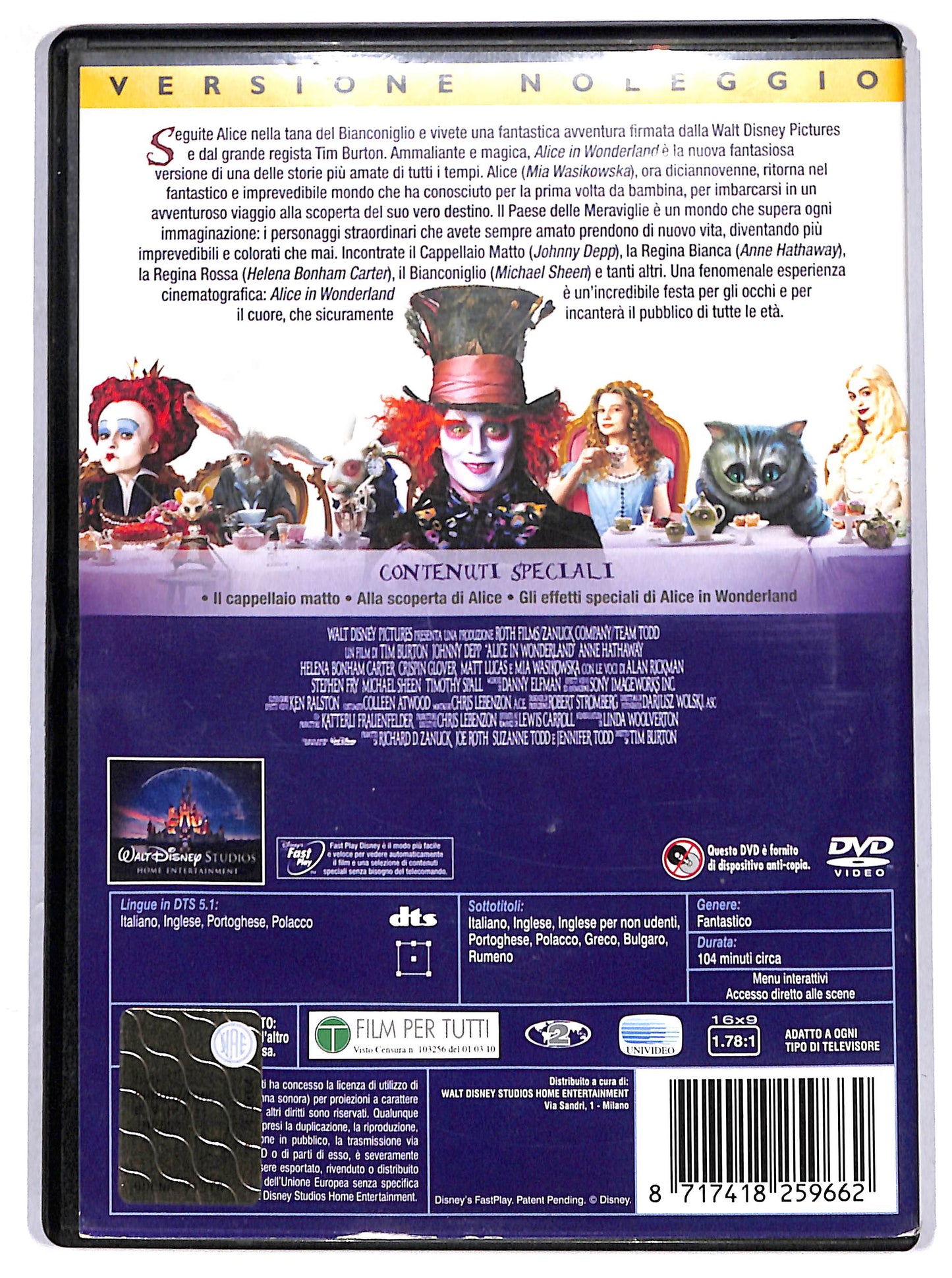 EBOND alice in wonderland - Noleggio DVD DB810642