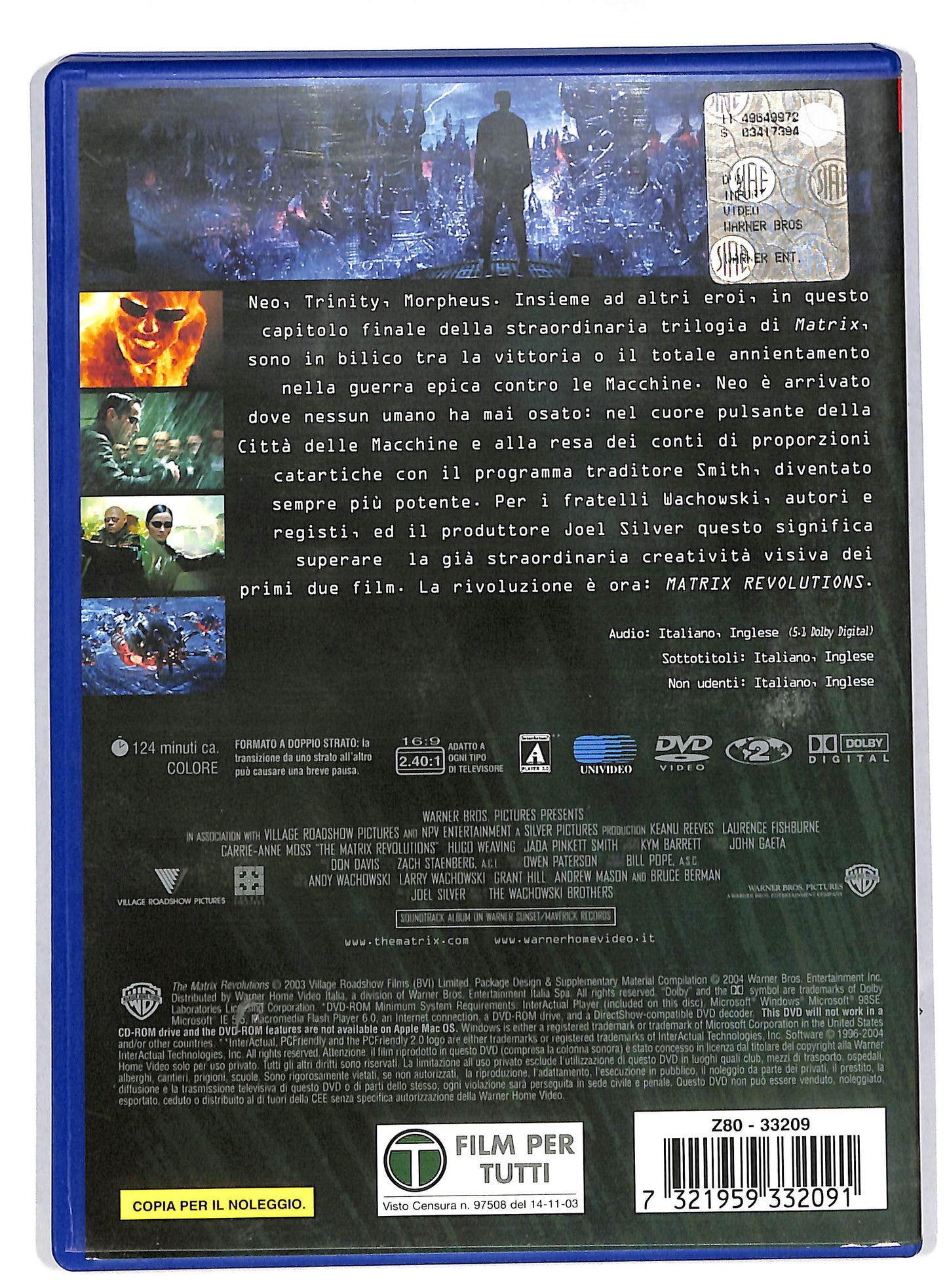 EBOND Matrix Revolutions NOLEGGIO DVD DB810664