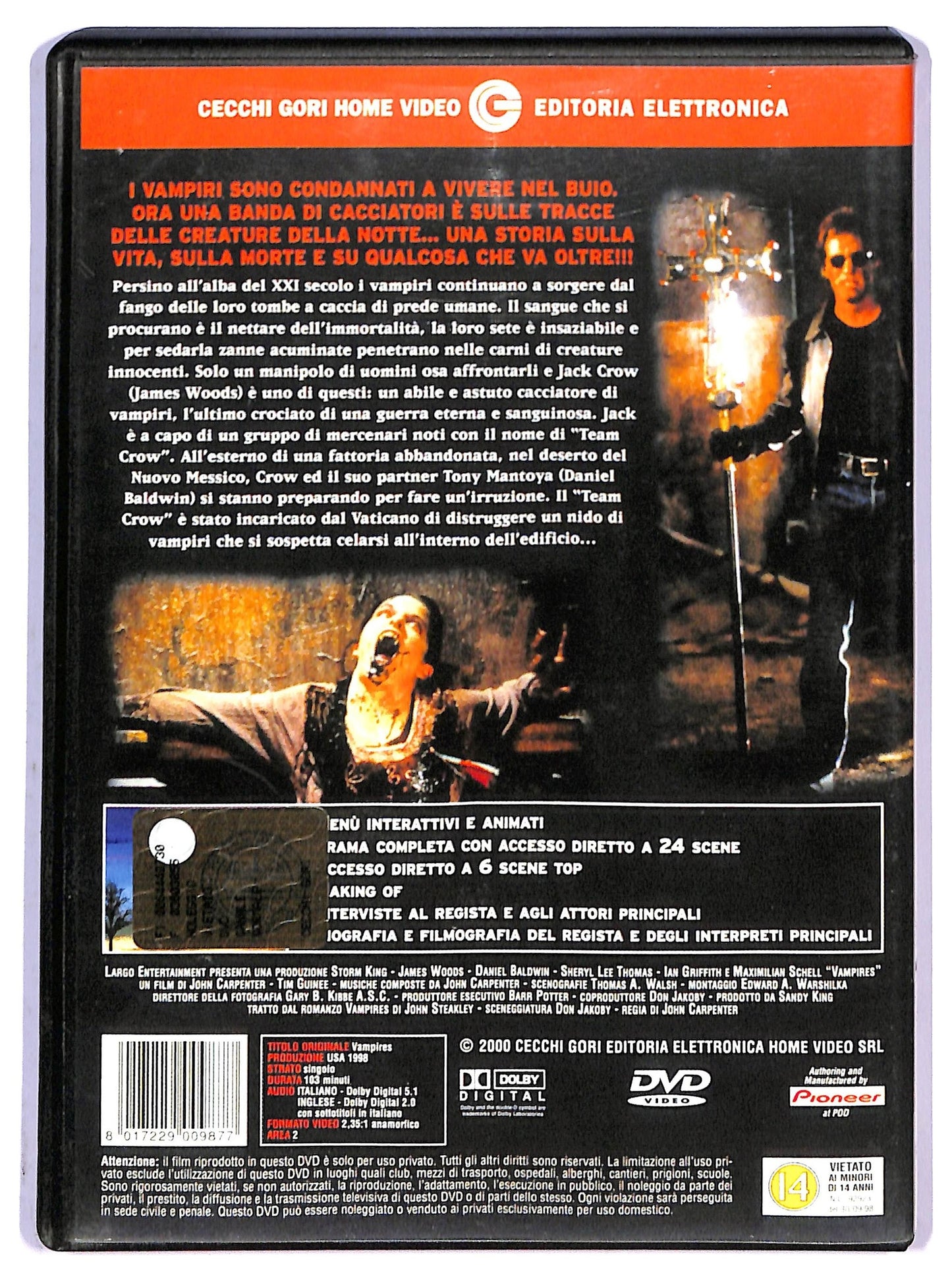 EBOND Vampires (1998) Di John Carpemter DVD DB810848