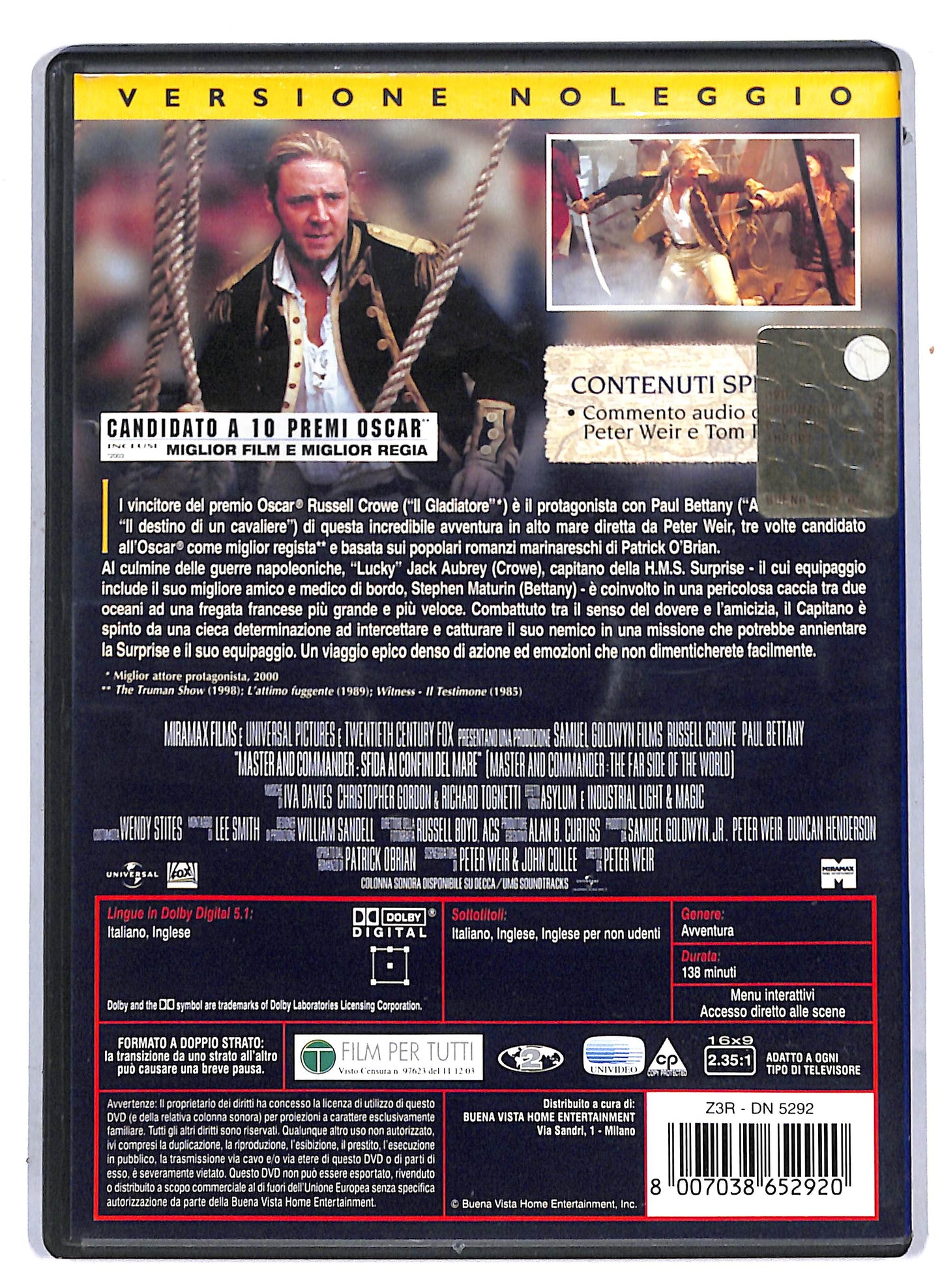 EBOND Master & Commander - Sfida ai confini del mare NOLEGGIO DVD DB811101