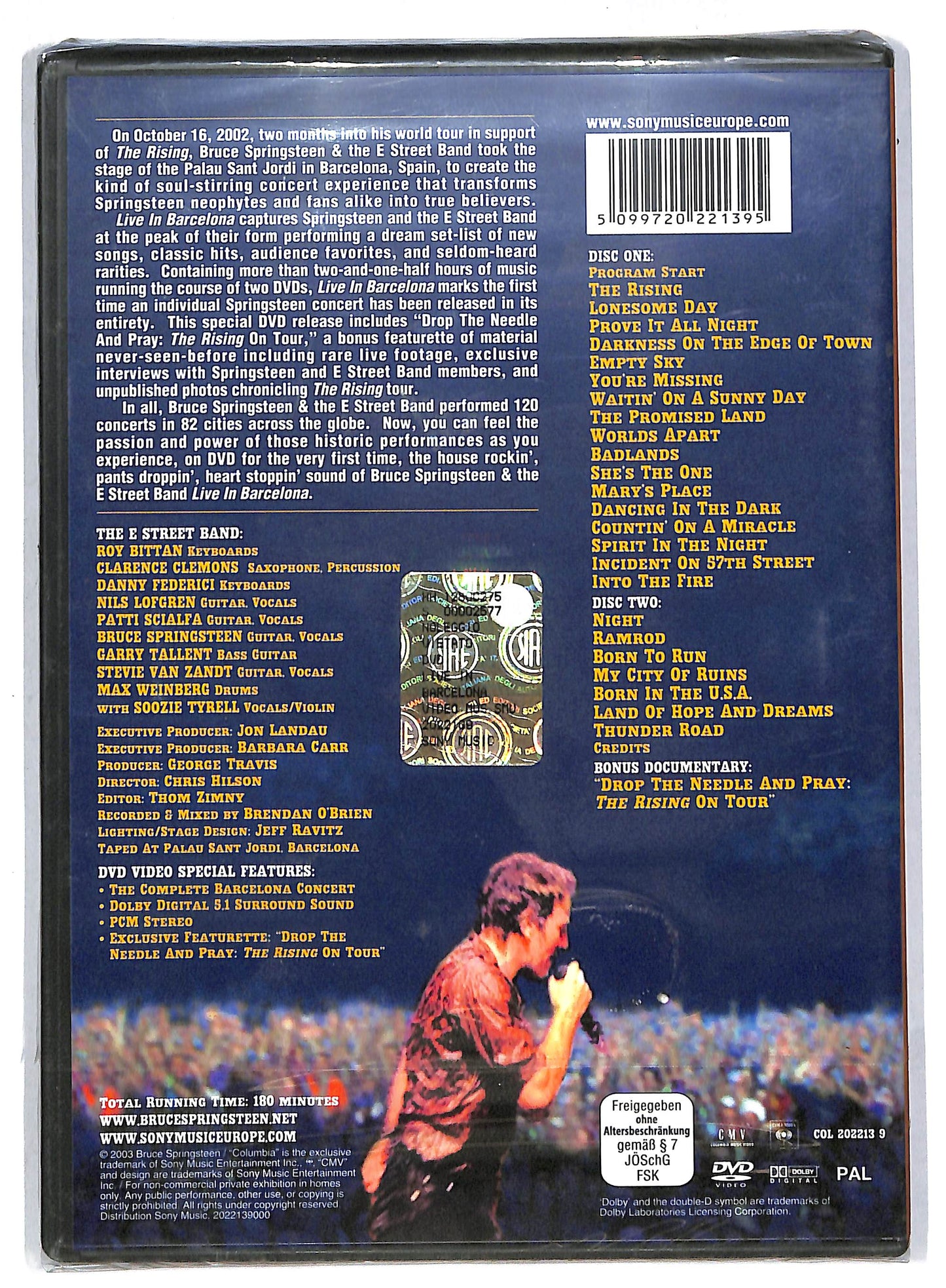 EBOND Bruce Springsteen e The E Street Band Live In Barcelona DVD DB811314