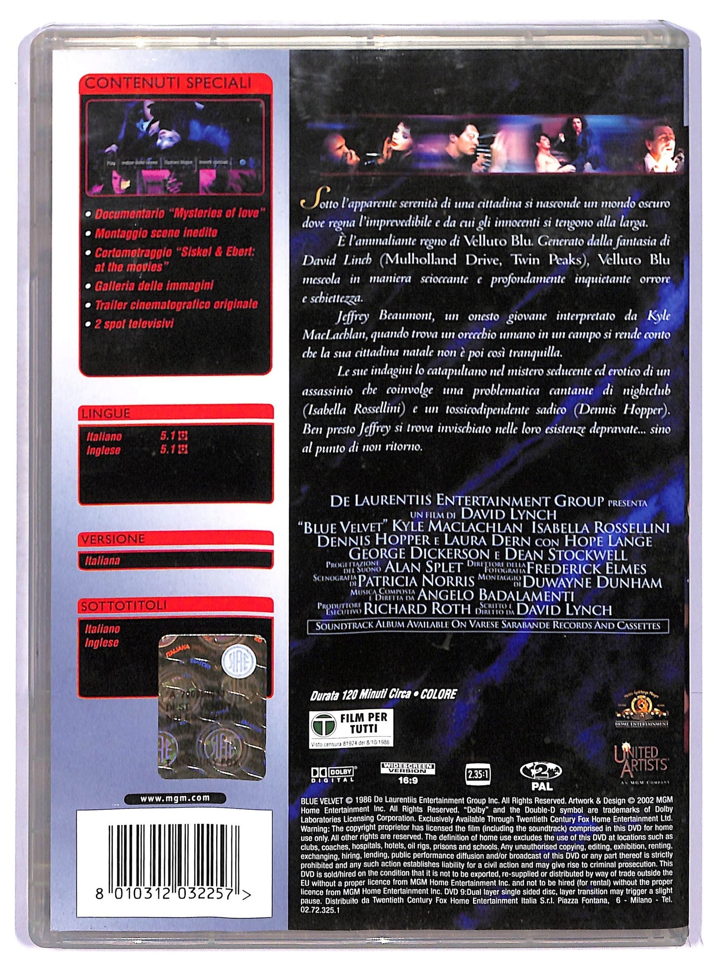EBOND Velluto Blu. Edizione Speciale DVD DB811329