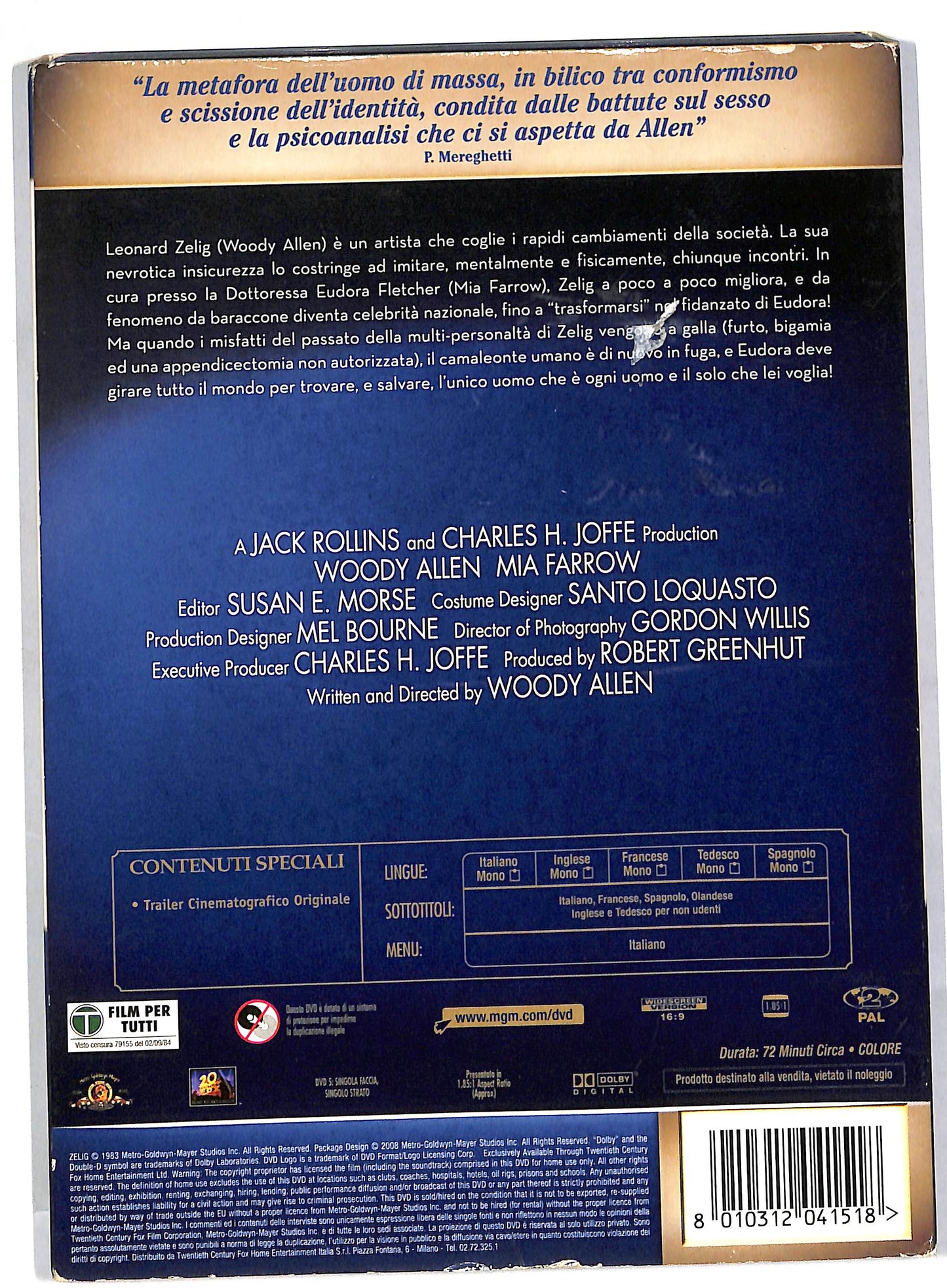 EBOND Zelig SLIPCASE DVD DB811902