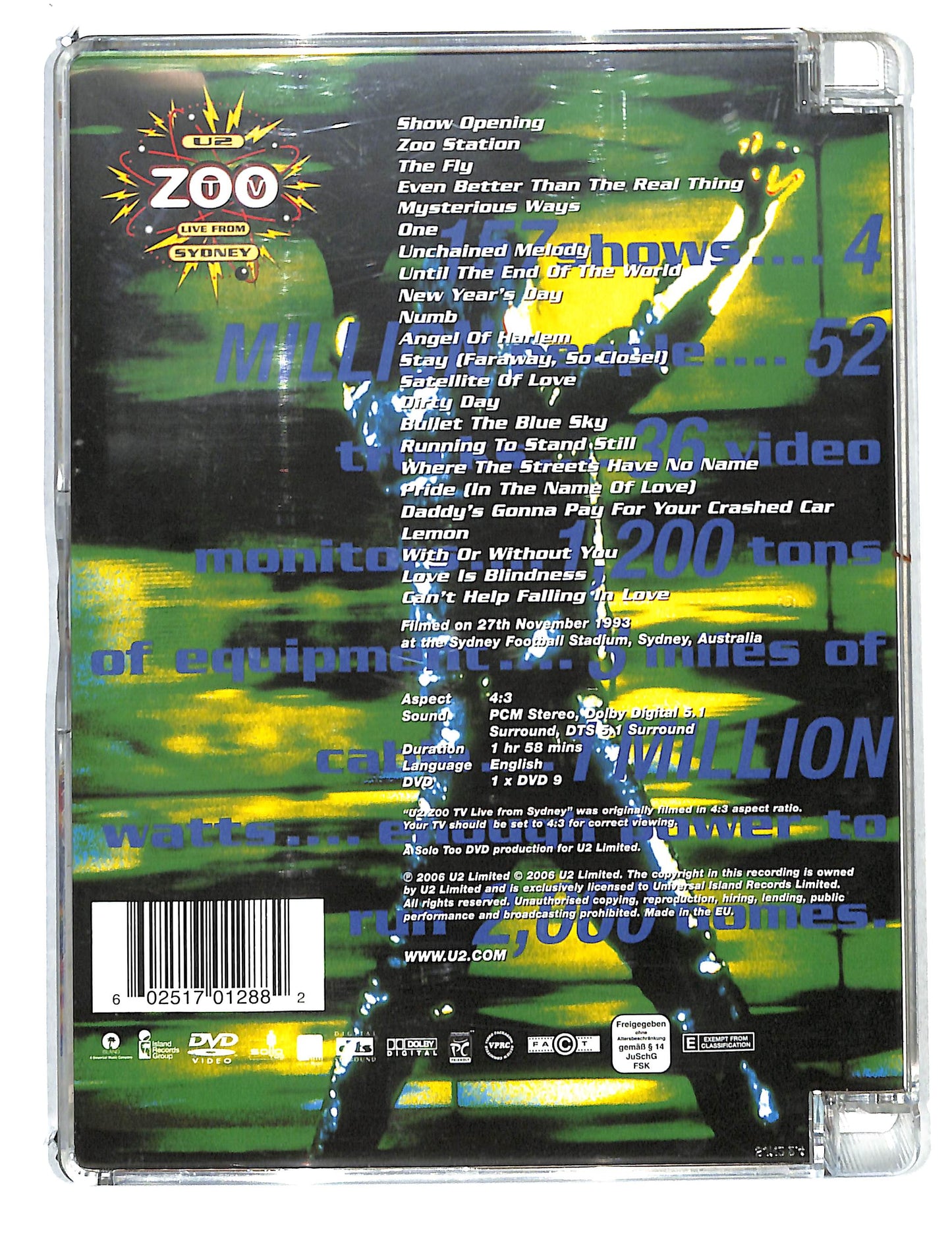 EBOND U2 - ZooTV Live From Sydney DVD DB811915