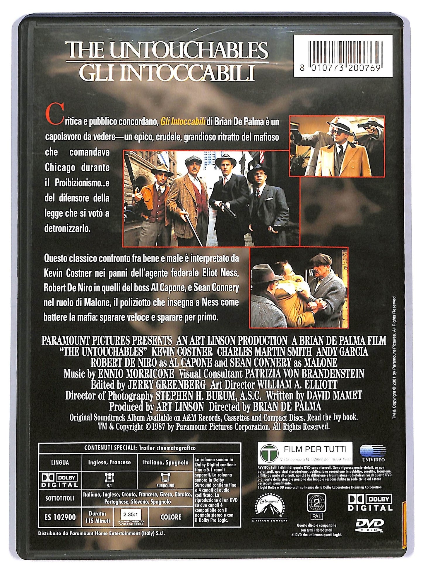 EBOND The untouchables - Gli intoccabili DVD DB811924