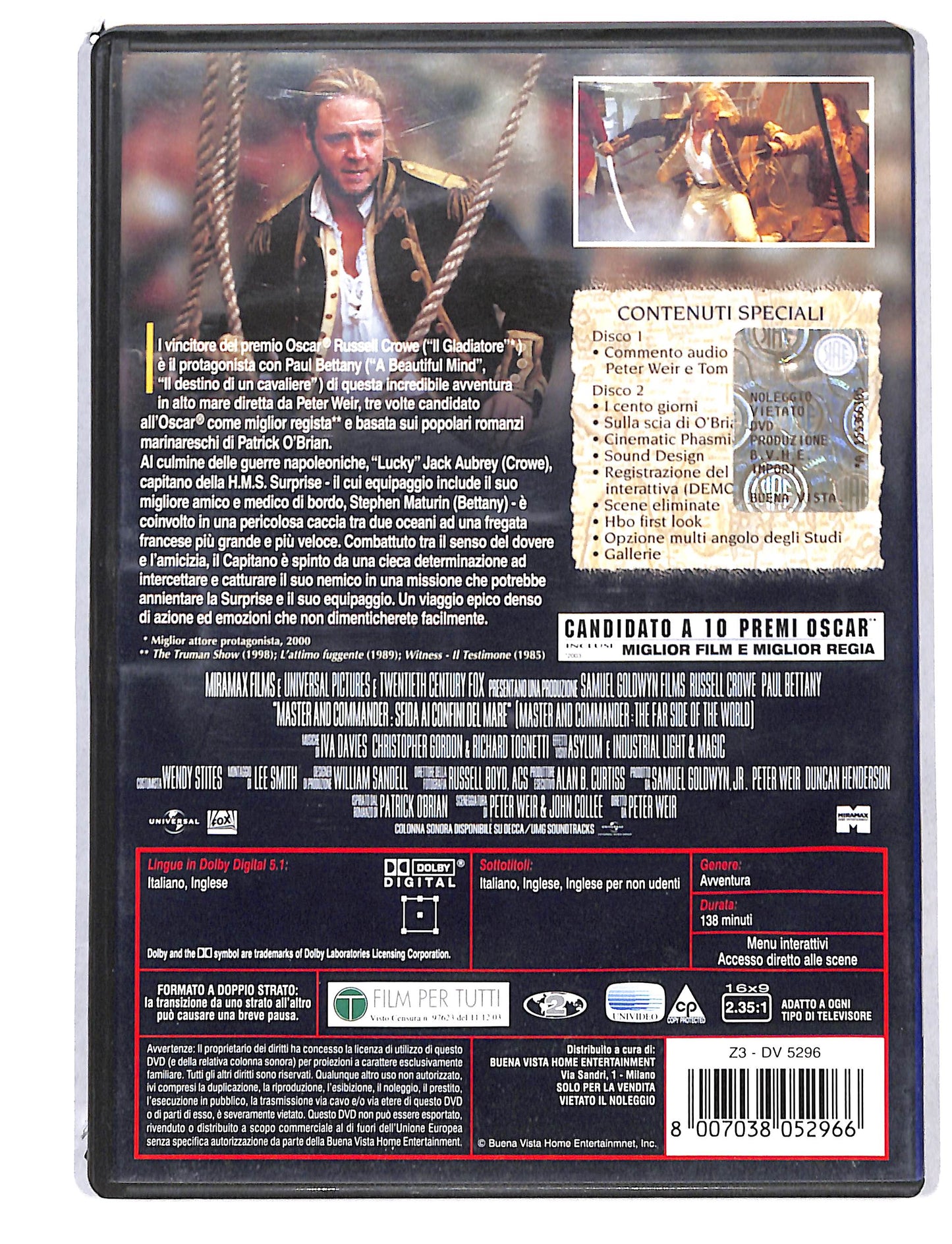 EBOND Master and commander - sfida ai confini del mare DVD DB811932