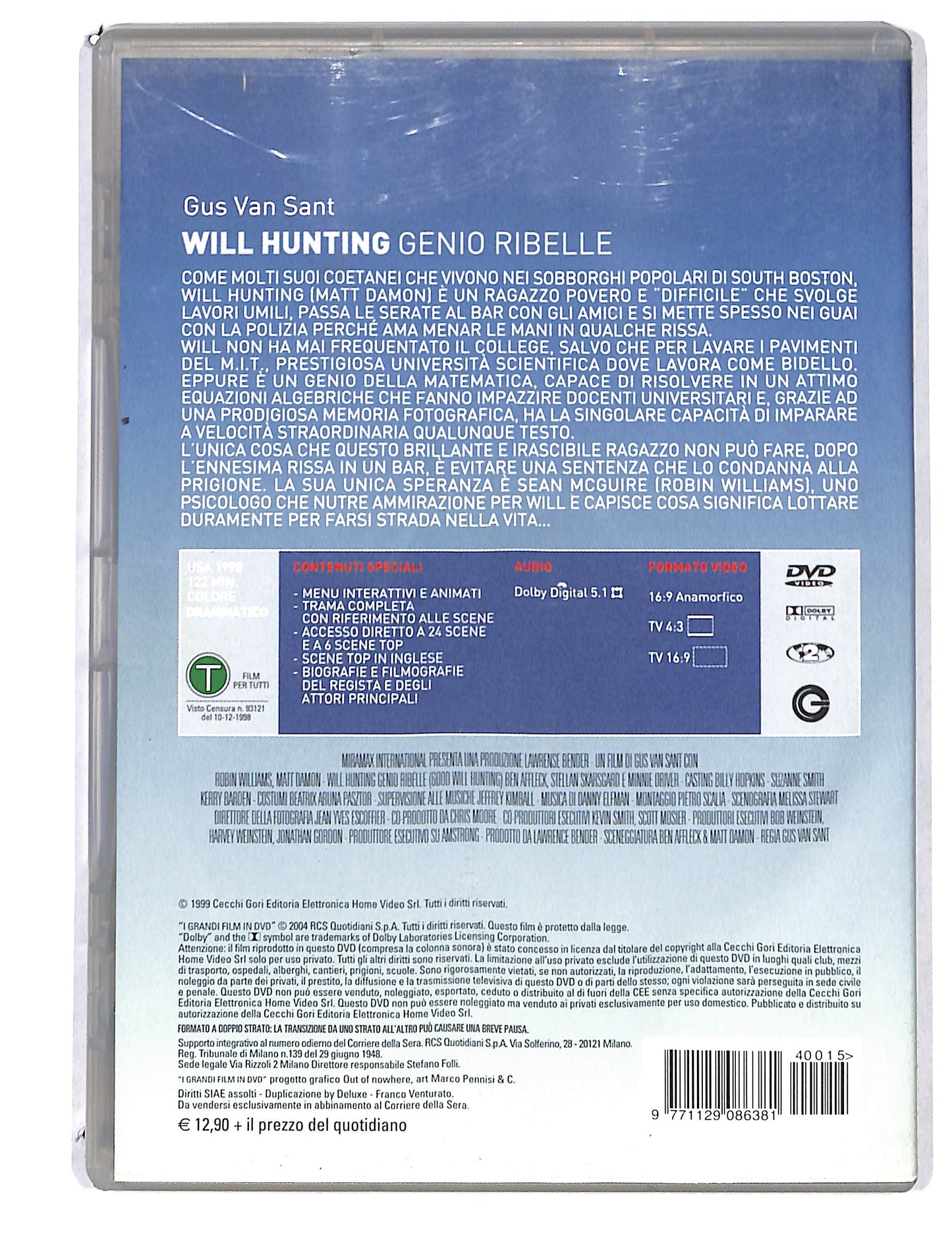 EBOND Will Hunting Genio ribelle EDITORIALE DVD DB811948