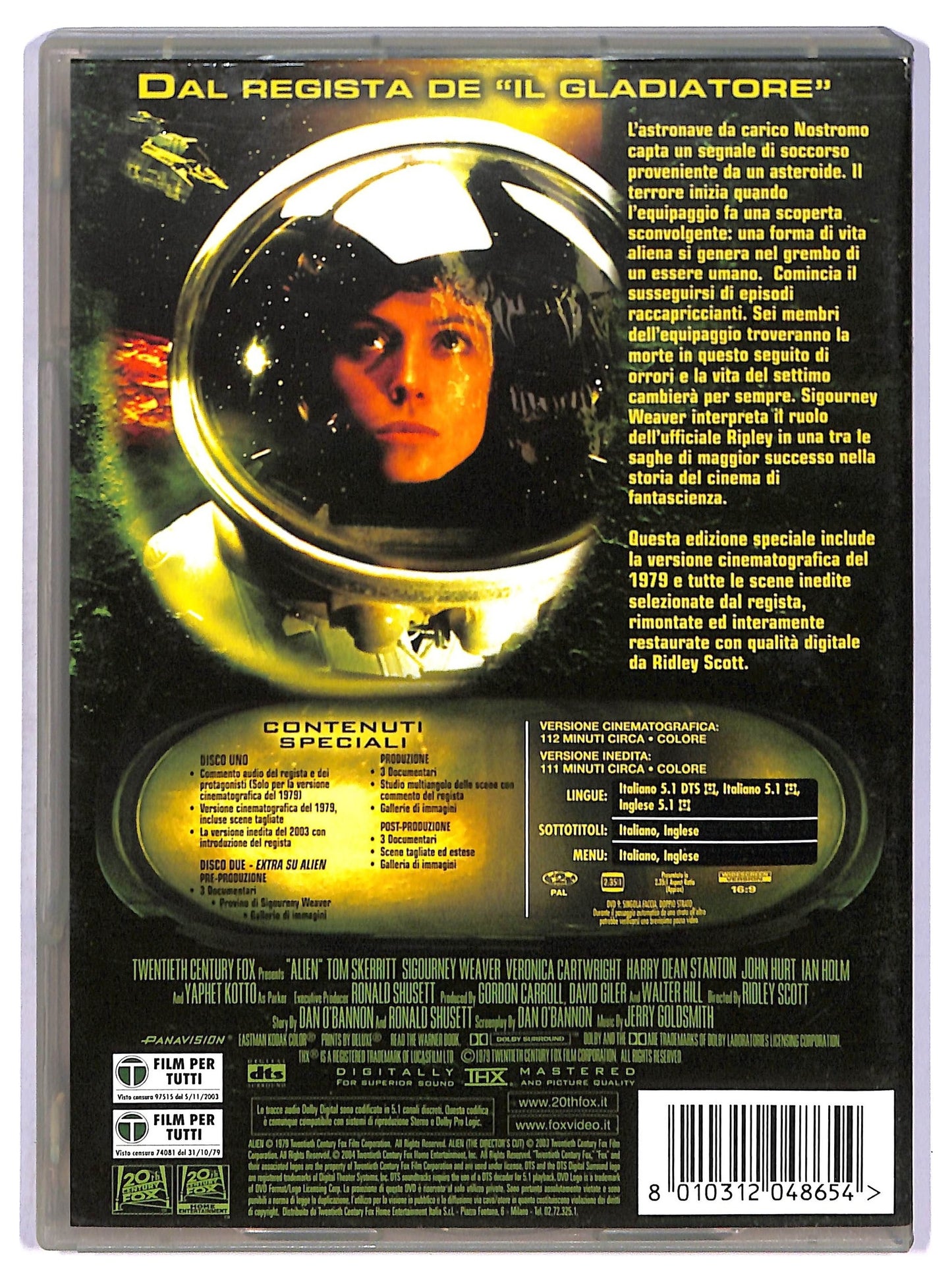 EBOND Alien - La versione inedita EDIZIONE SPECIALE 2 dischi DVD DB812702