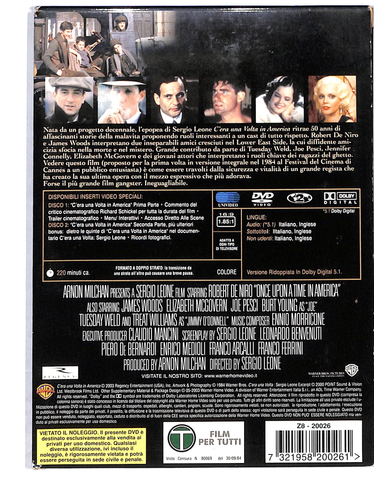 EBOND C'era Una Volta In America DIGIPACK DVD DB812731