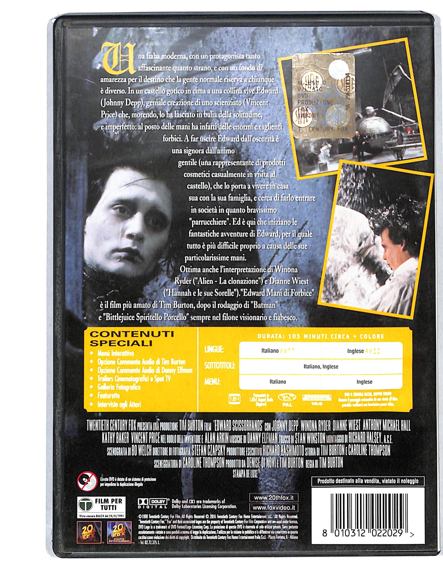 EBOND Edward mani di forbice DVD DB812736